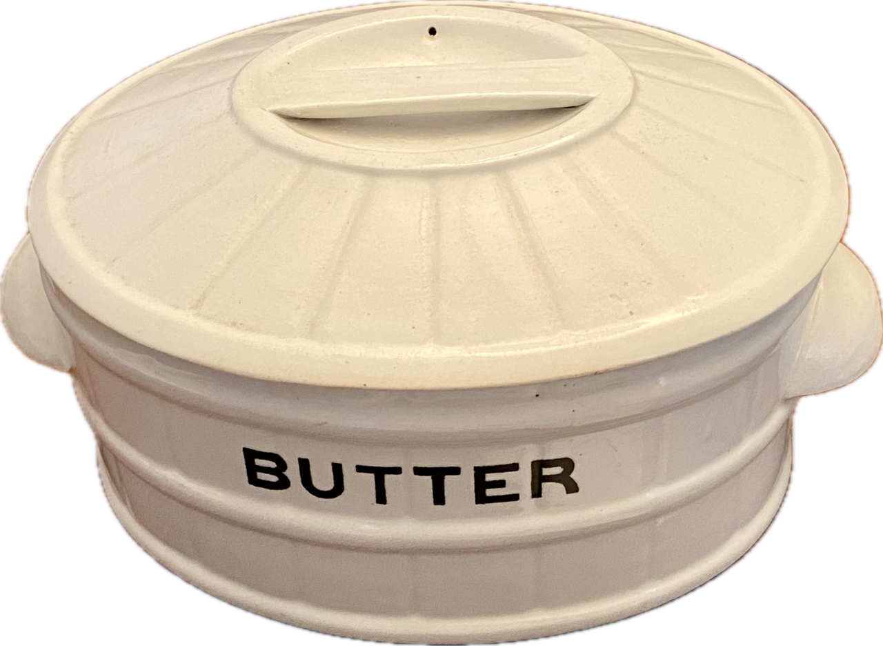 From a Collection of Early 20th Century English Lidded Butter Tubs, 9 inches long x 7 inches deep x 5 inches high