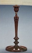 Pair of George II Mahogany Candlesticks, English, Late 18th Century,
Now Wired as Lamps (26” High to Finial) – with shades
Provenance: H.M. Luther Antiques, 10/9/2008