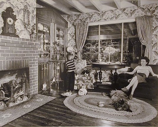 Living Room on the Tracks, Lithia, Virgina, December 15, 1955 (printed later)