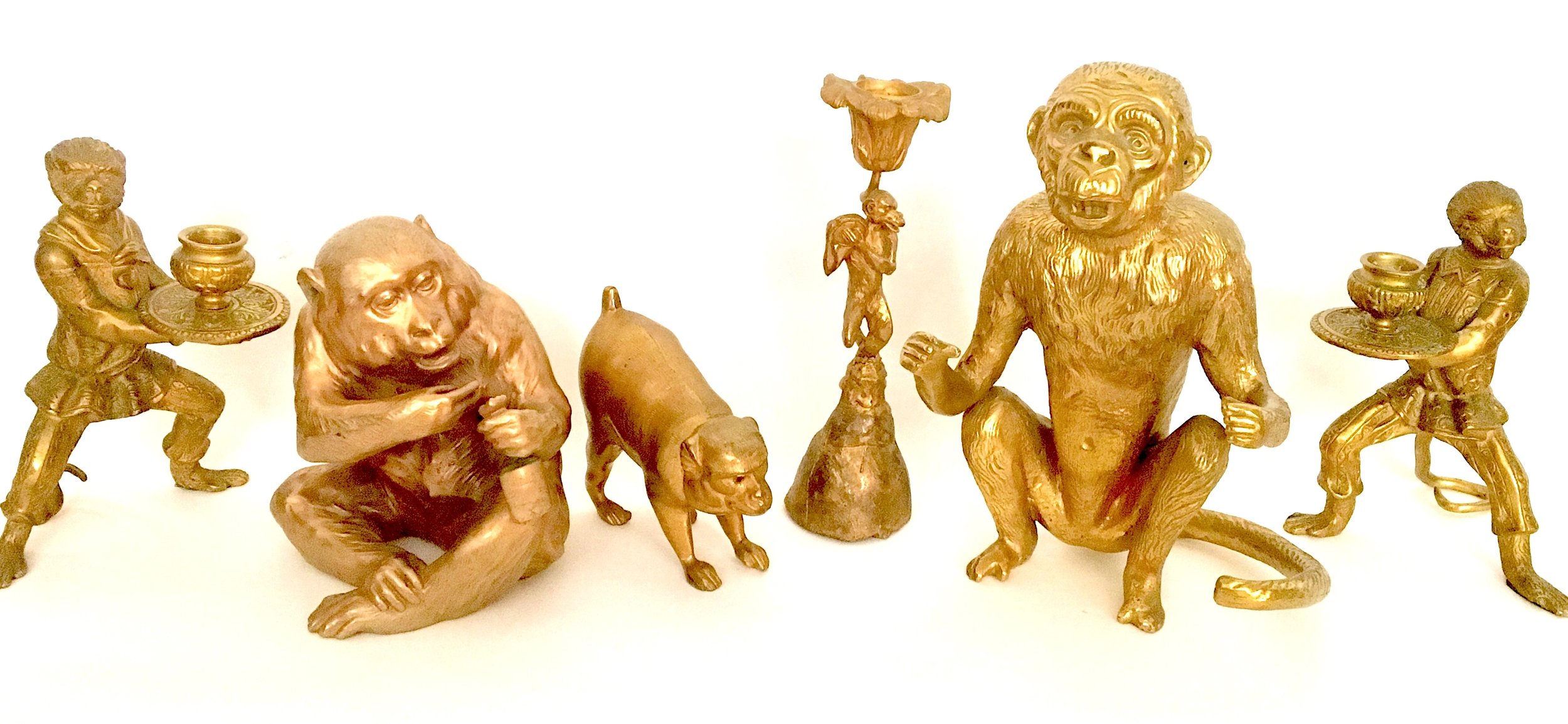 From a Collection on Gilt Bronze Monkeys