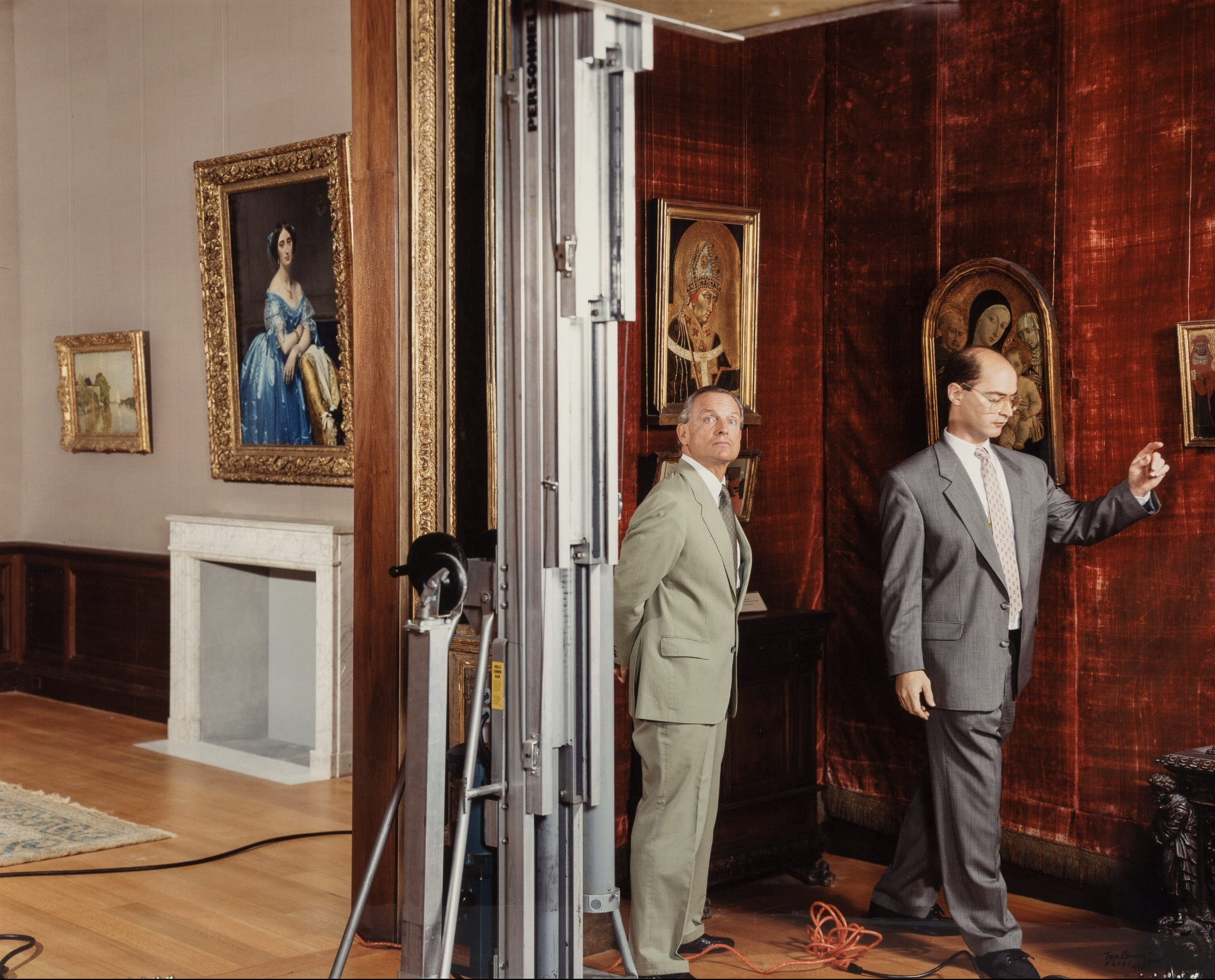 Tina Barney, American, born 1945, The Trustee and the Curator, 1992, Edition 8/10, Chromogenic photograph, Signed in Ink Lower Right, Image: 46 x 58 inches, Framed