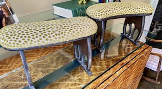 Pair of Japanese Kidney Shaped Stools