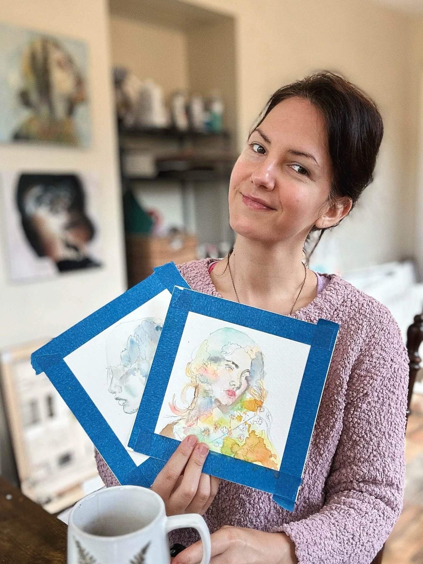 A few works in progress on this lovely Thursday ❤️ Because when a gallery accepts your application and asks for 3 more paintings, you say &ldquo;yes&rdquo; 😊 
I&rsquo;m loving this new series &ldquo;Wild Cartograpjy&rdquo; so much. What started as a