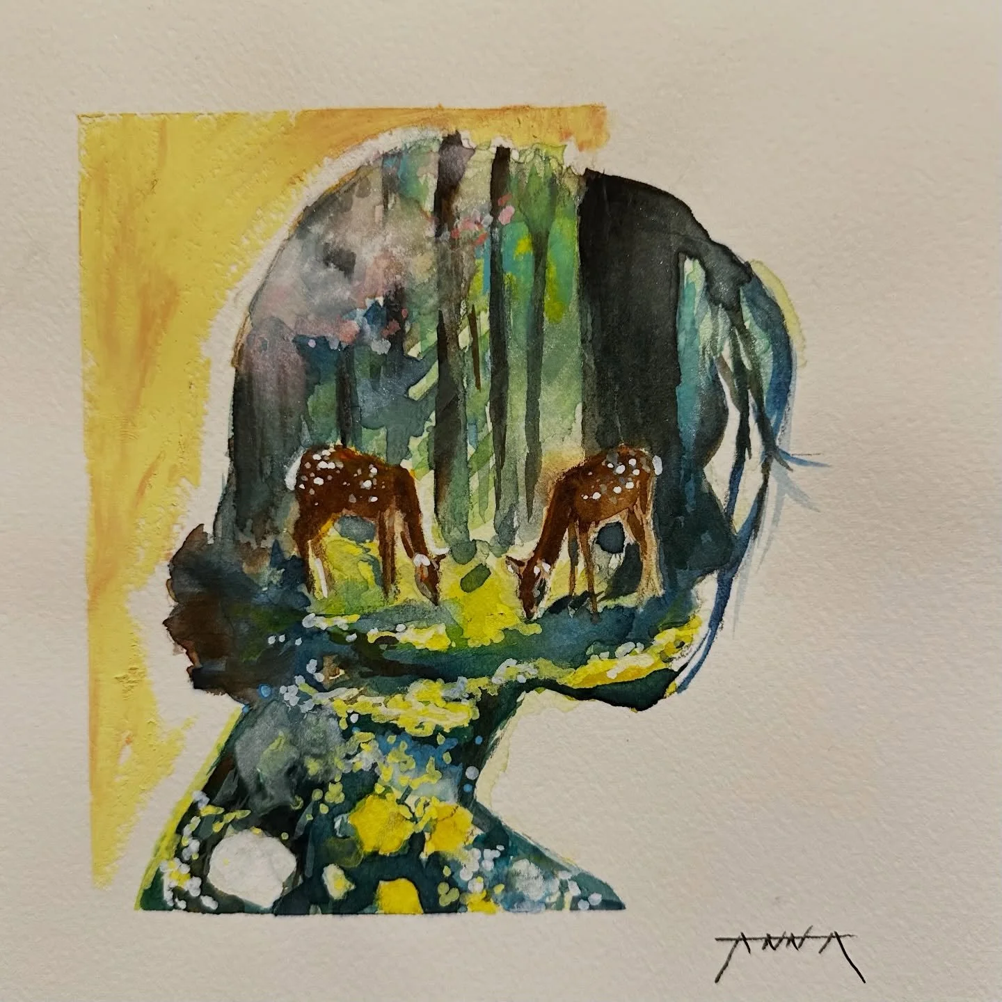 Wild Cartography no. 44, 24, and 21
8x8&rdquo; watercolor, ink, and pastel on paper 
Available through @gallery_chimera 

#wildcartography #smallartwork #abstractportrait