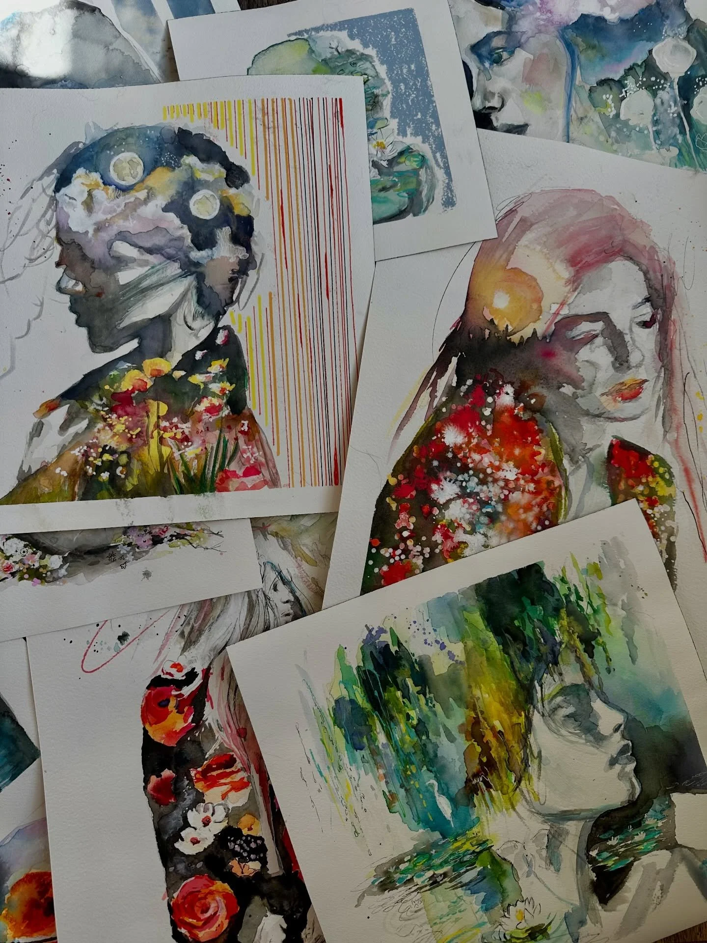 I&rsquo;m often asked if I paint specific women, or if the women I paint are self portraits.

The short answer is no. I&rsquo;ve used models as loose references, but I&rsquo;ve never used myself as one. The portraits are more like personifications of