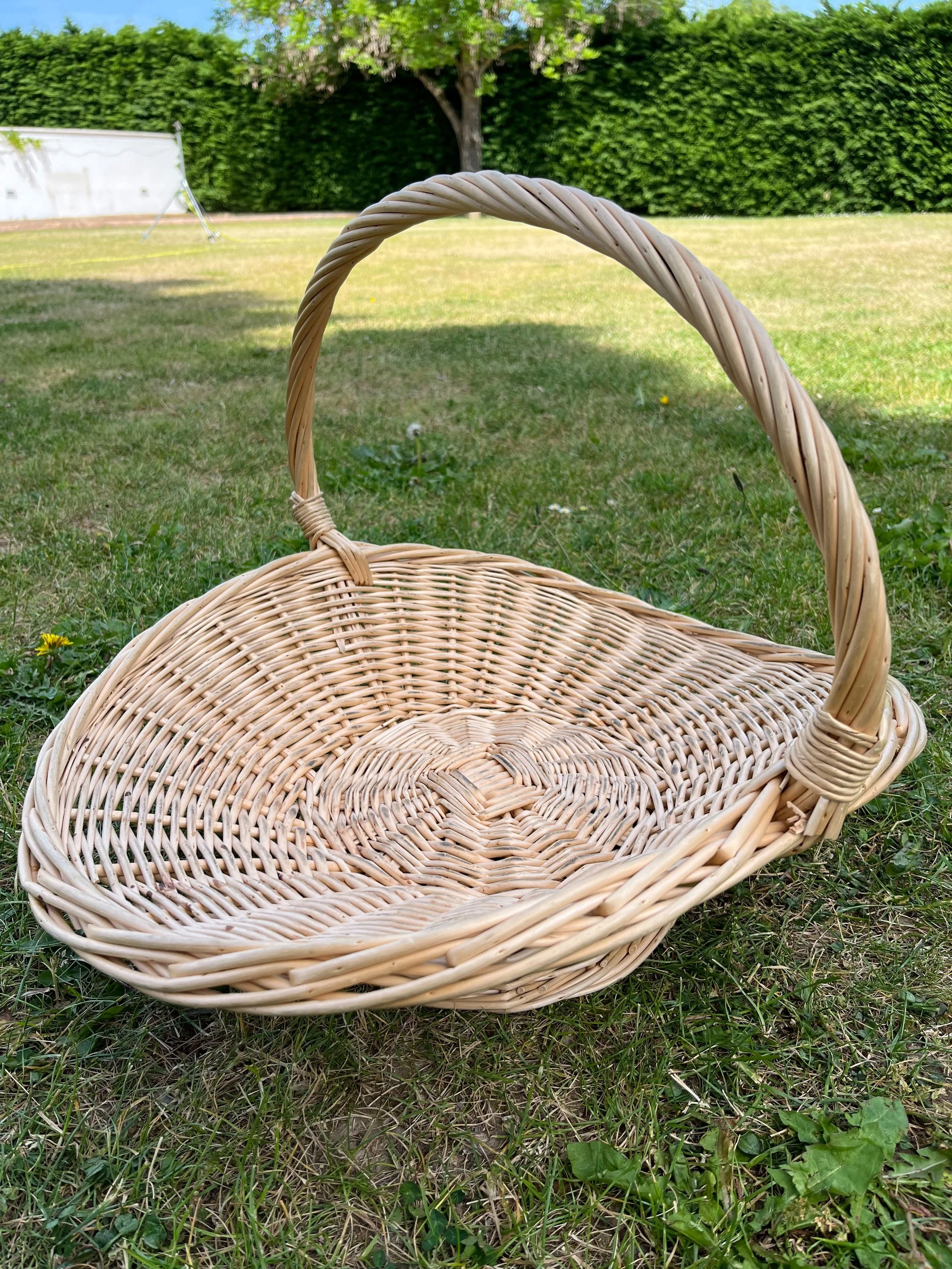 Panière en osier ronde