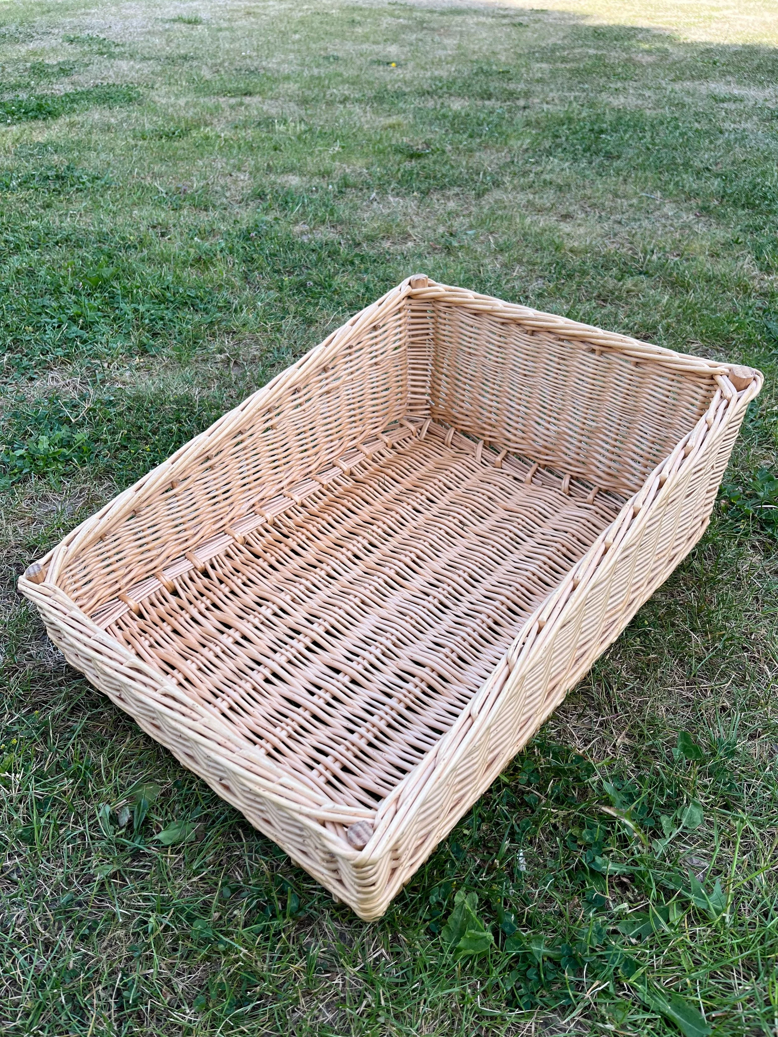 Panière en osier rectangle