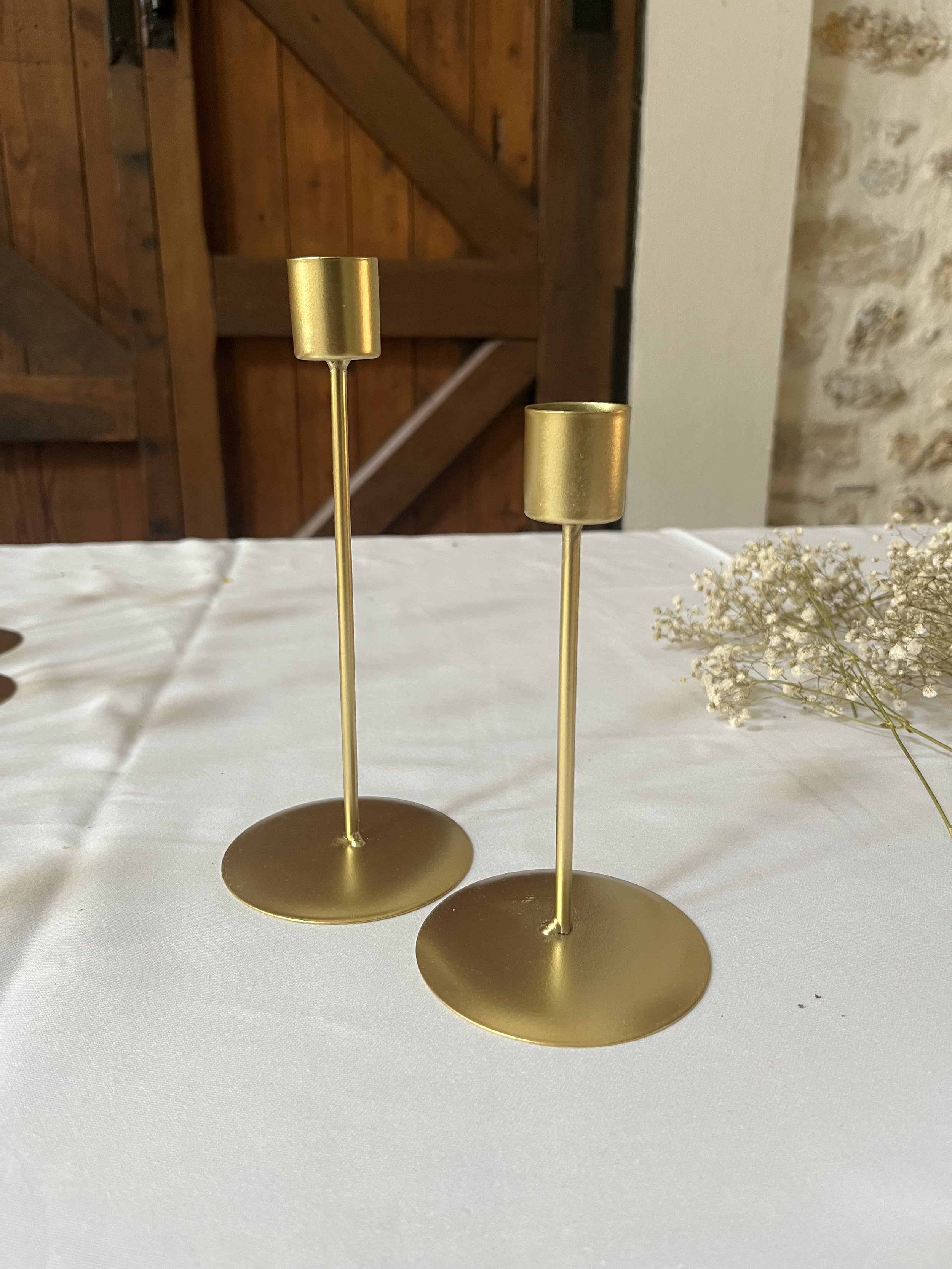 Duo chandeliers doré