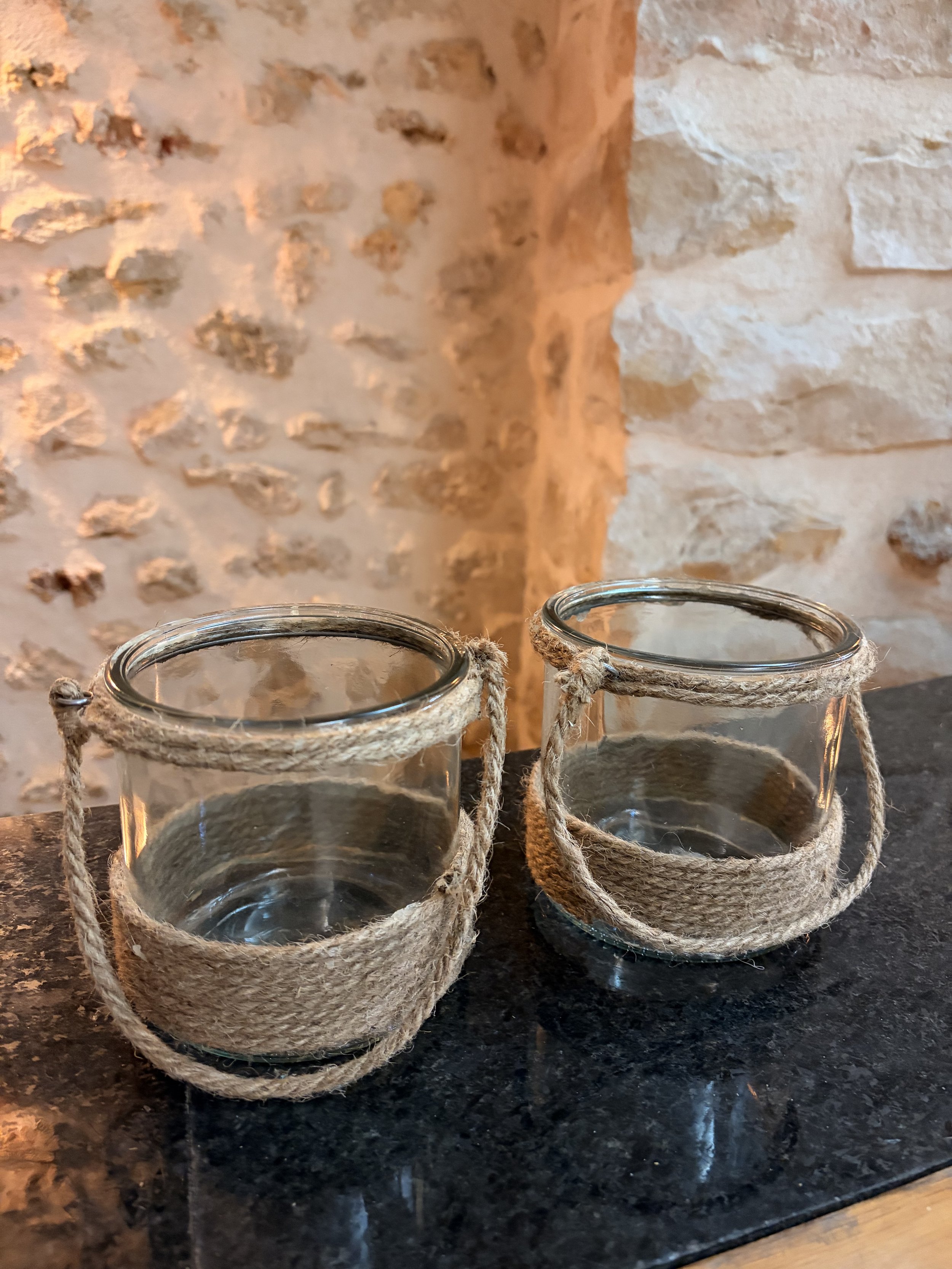 Grand photophore en jute