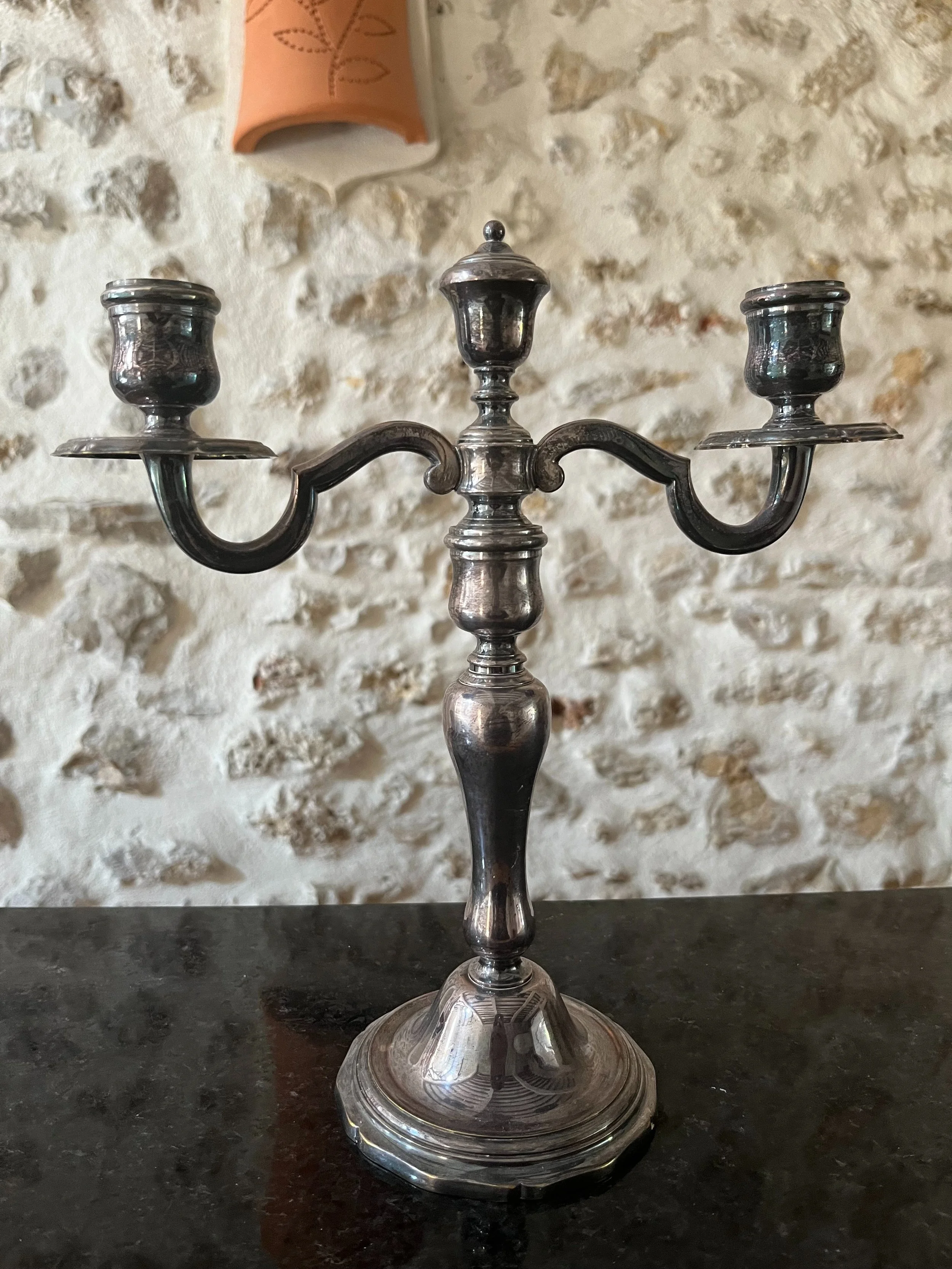 Chandelier 3 têtes argent