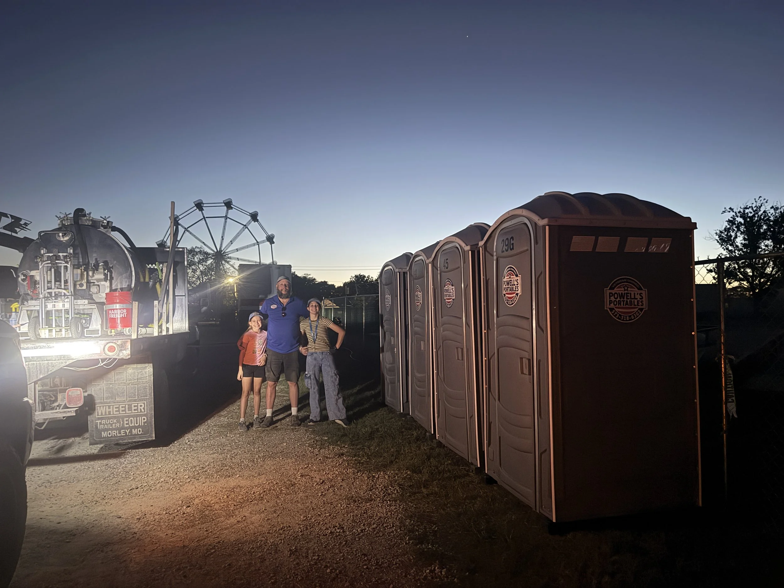 Portable toilets at Cotton Carnival in Sikeston