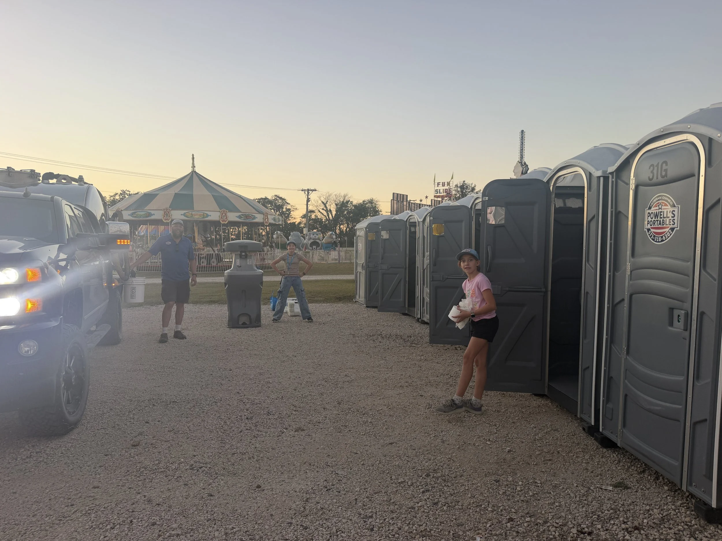 Portable toilets at Cotton Carnival in Sikeston