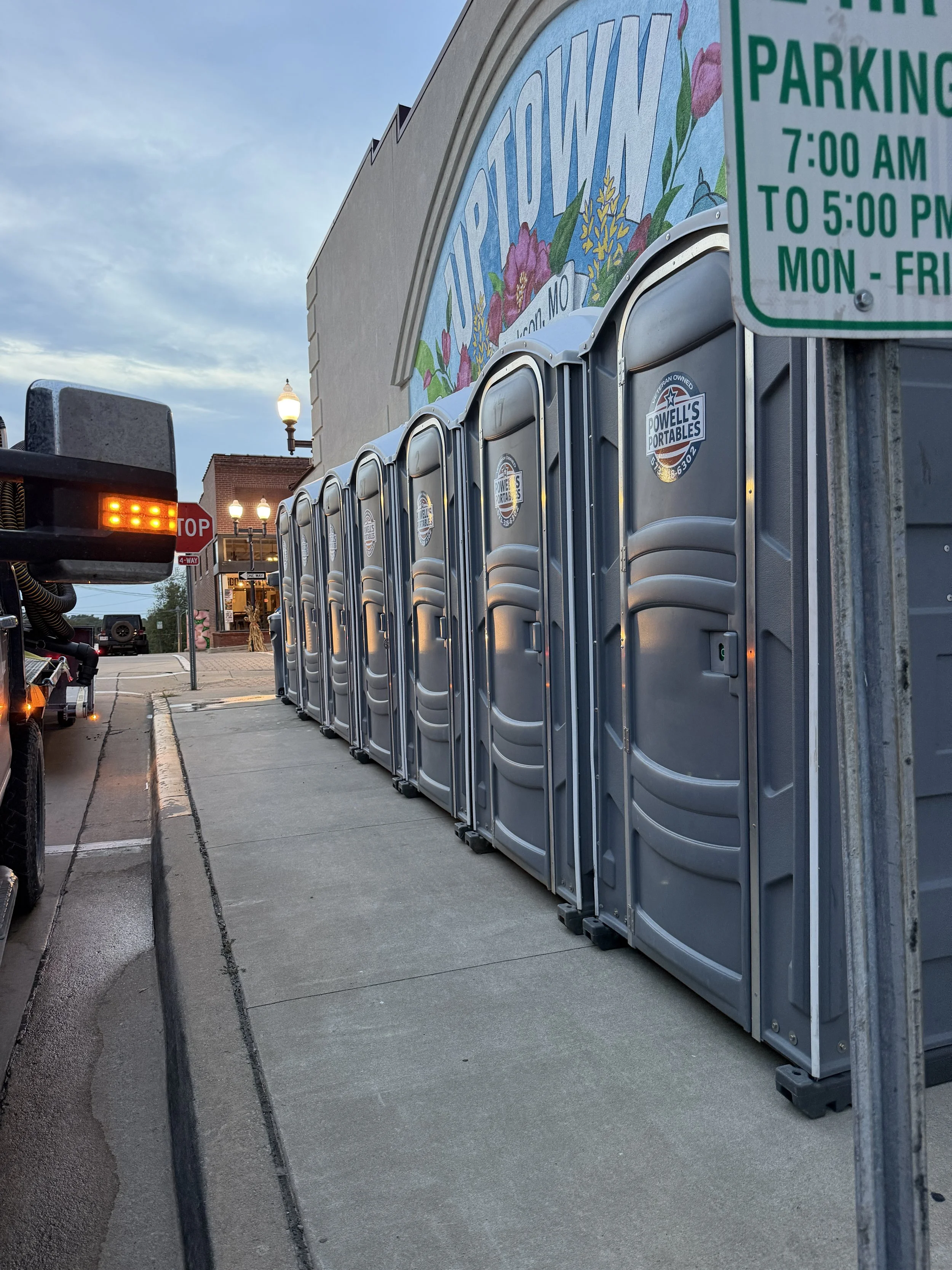 portapotties at Jackson MO Oktoberfest