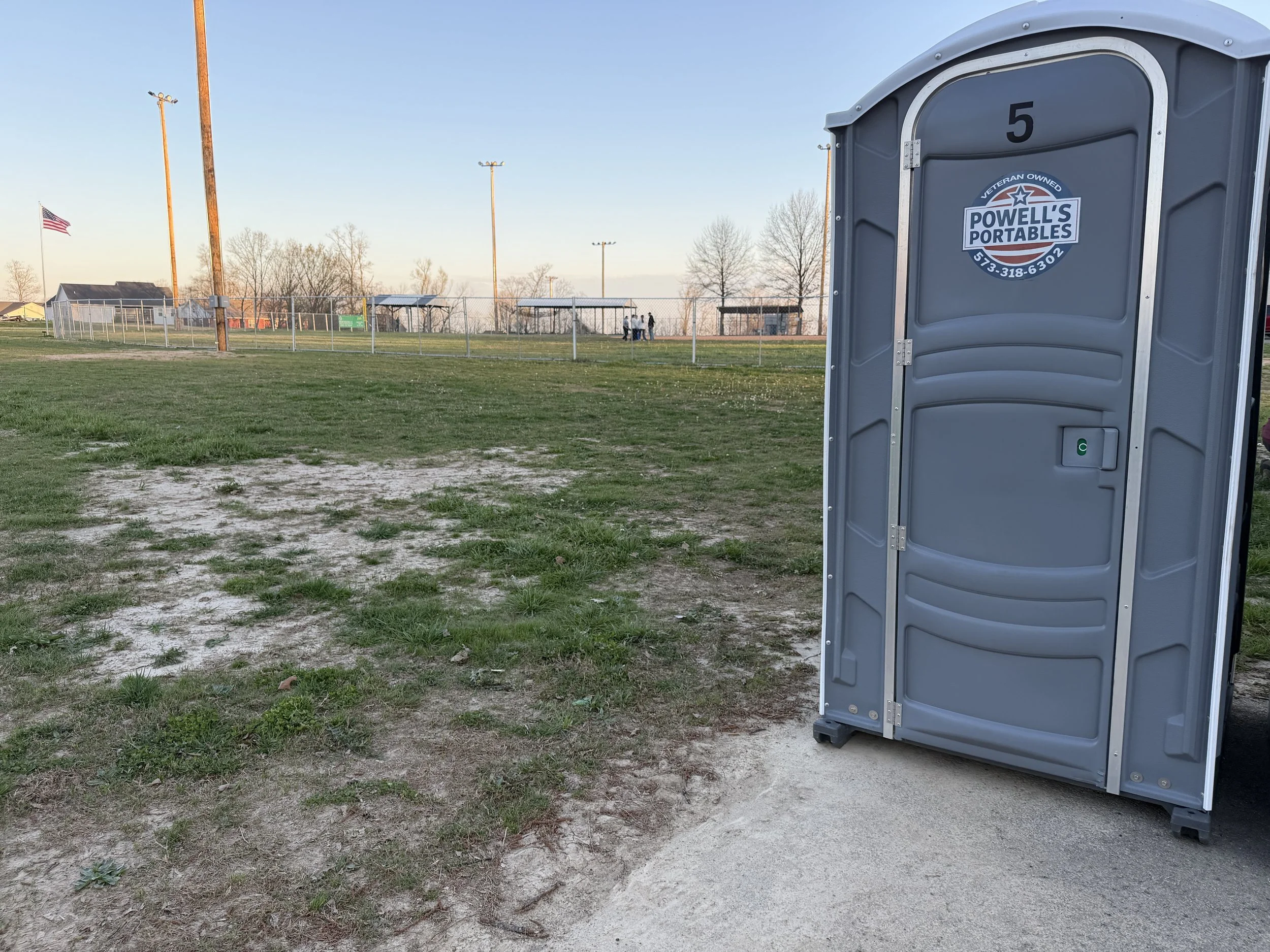portable toilet at the Benton MO ballfields