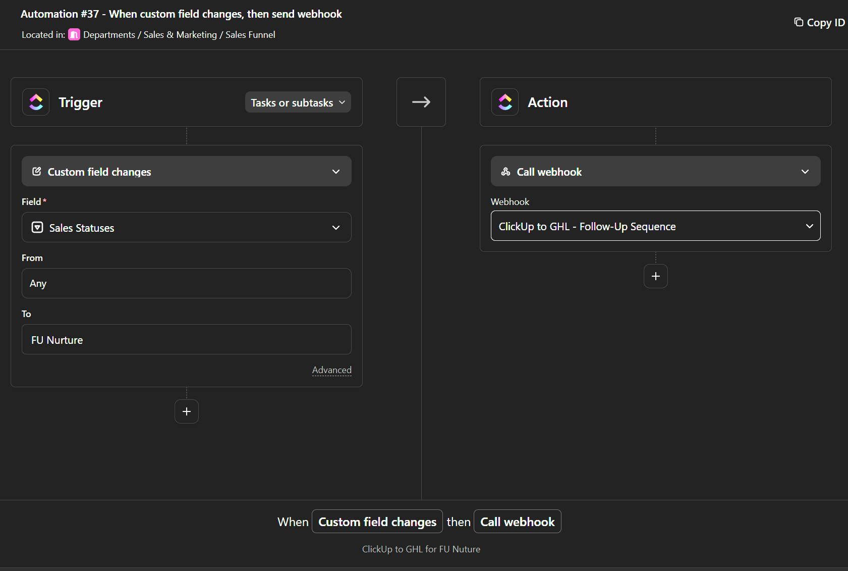 ClickUp to Zapier