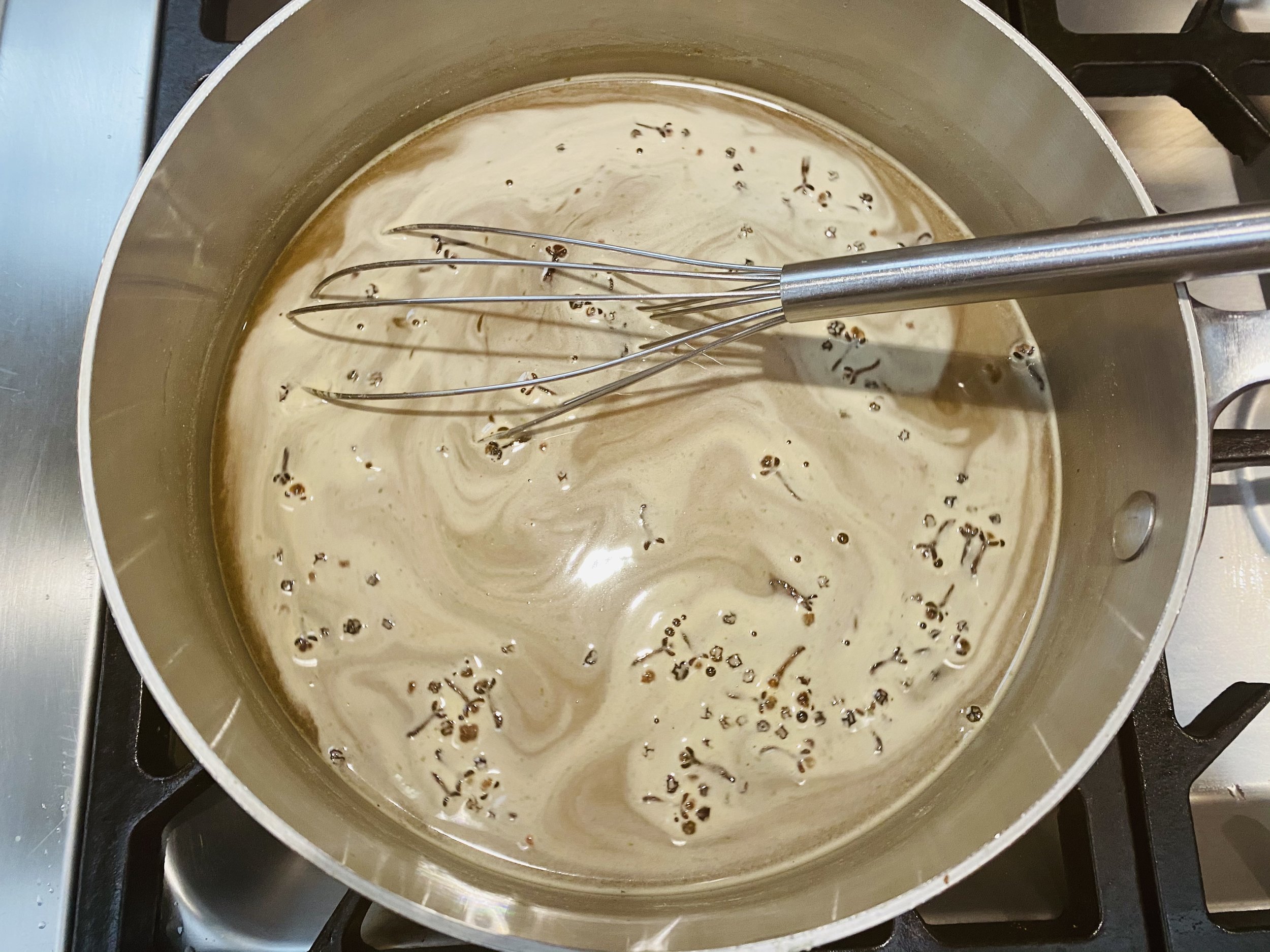 Turkey brining ingredients cooked for The Best Turkey Recipe Ever from NRQi Studio.