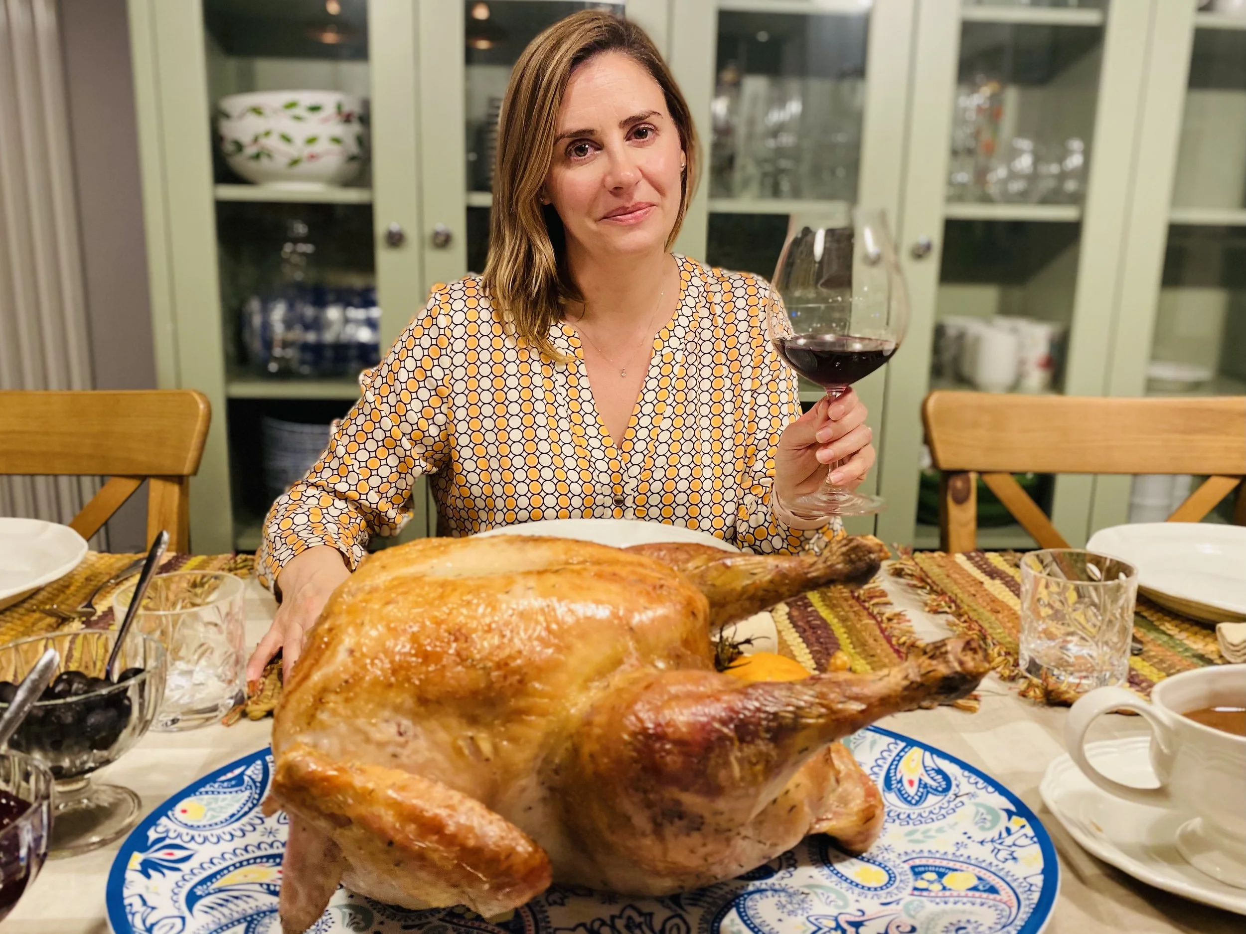 Nickila Robertsson, licensed acupuncturist and founder of NRQi Studio enjoying The Best Turkey Recipe Ever from NRQi Studio.