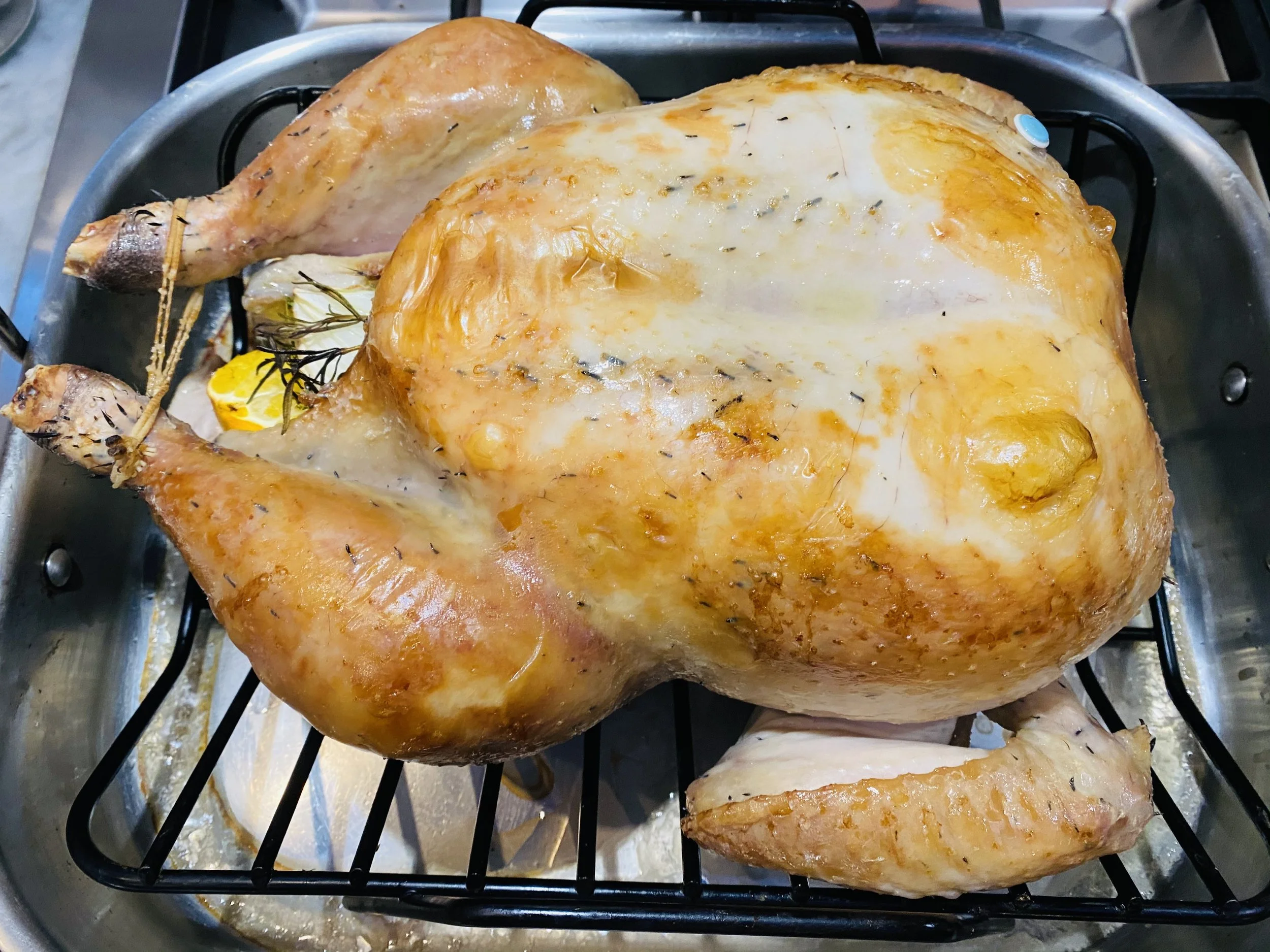 The baked turkey finished from The Best Turkey Recipe Ever from NRQi Studio.