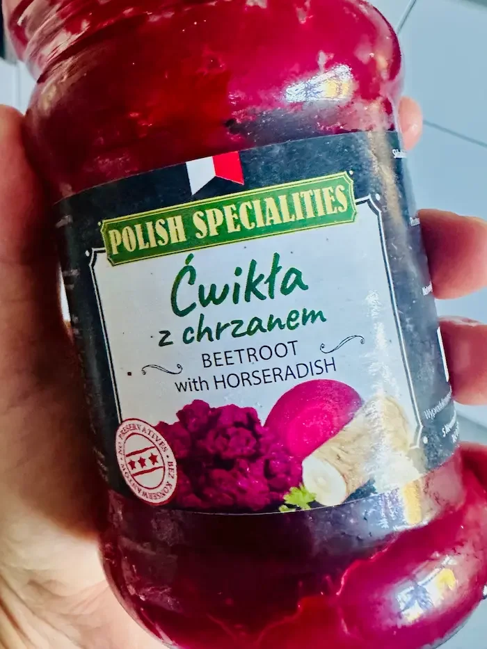 The beetroot and horseradish spread used in NRQi Studio's recipe.