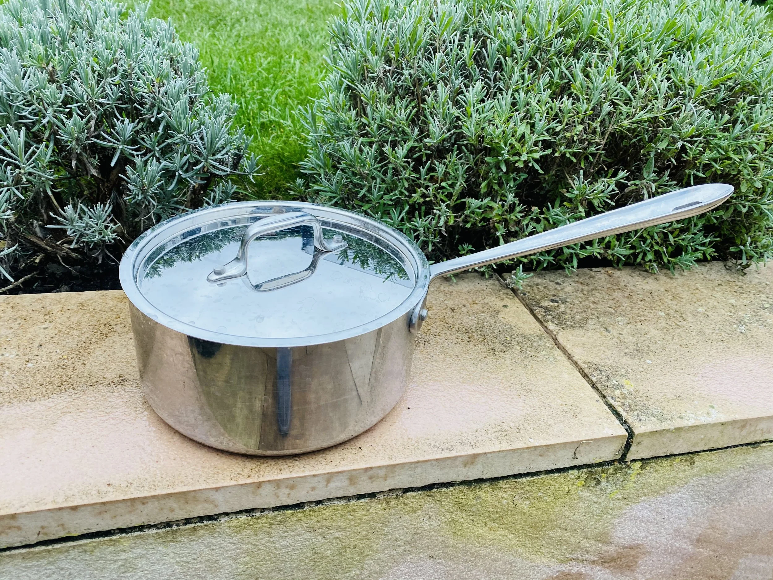 Turkey brining ingredients cooling outdoors for The Best Turkey Recipe Ever from NRQi Studio.