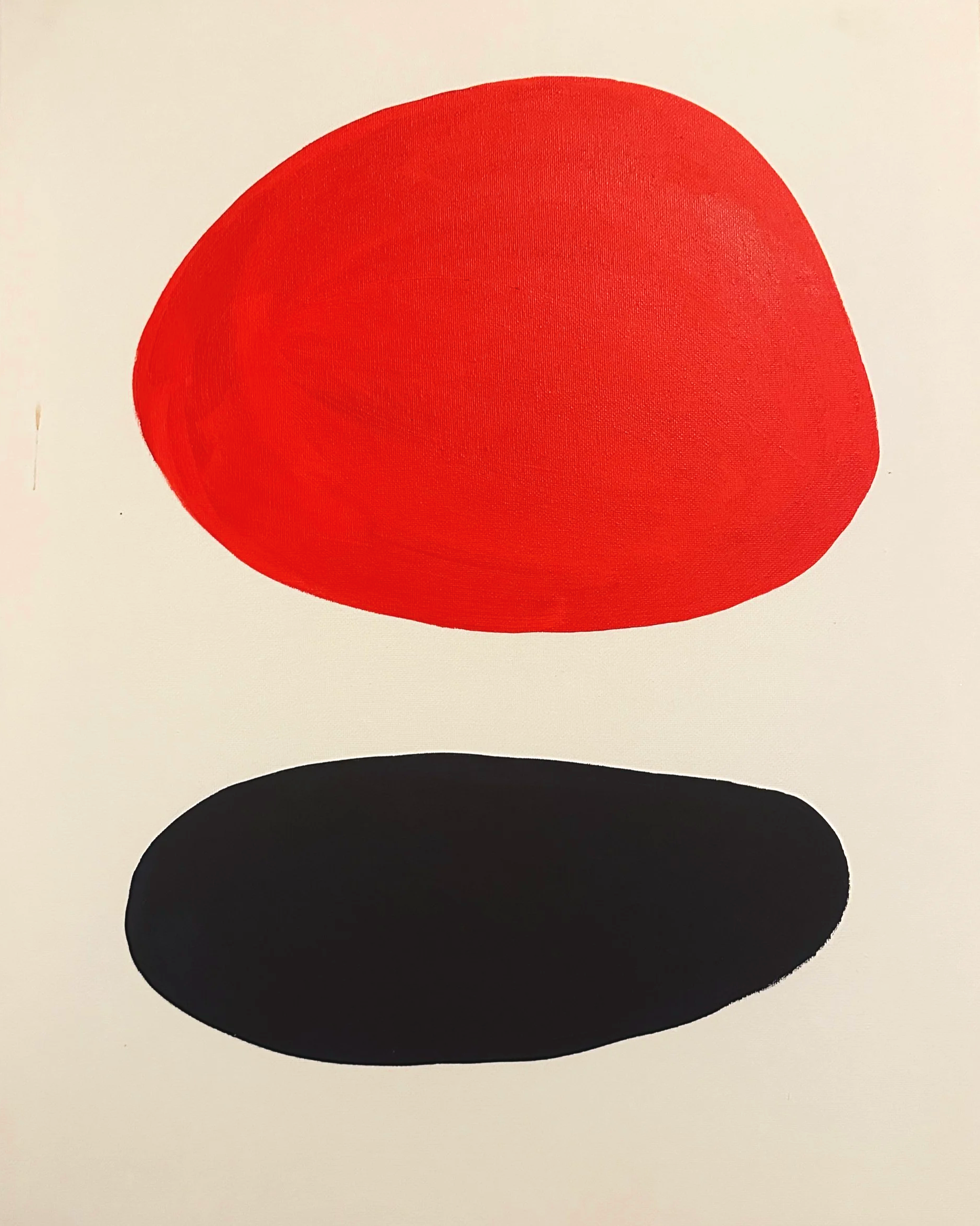 2 Suns series 1, acrylic on canvas, 18 x 24", 2025