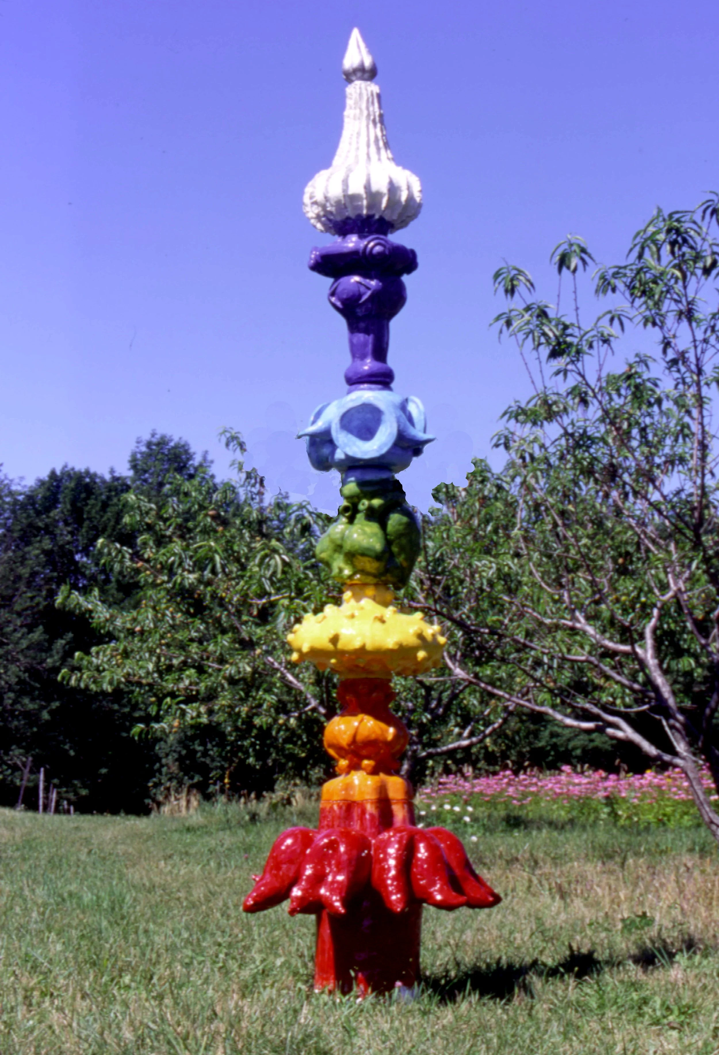 Chakral Totem 2000 80 x 24 inches glazed ceramics