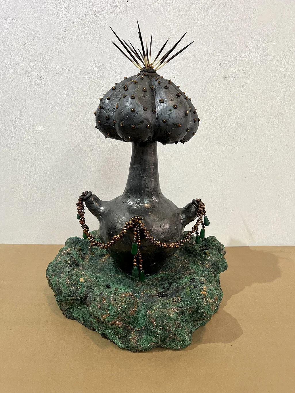 Sentinel
2024 26 x 16 x 20 inches ceramic, beads, foam, colored sad and porcupine quills