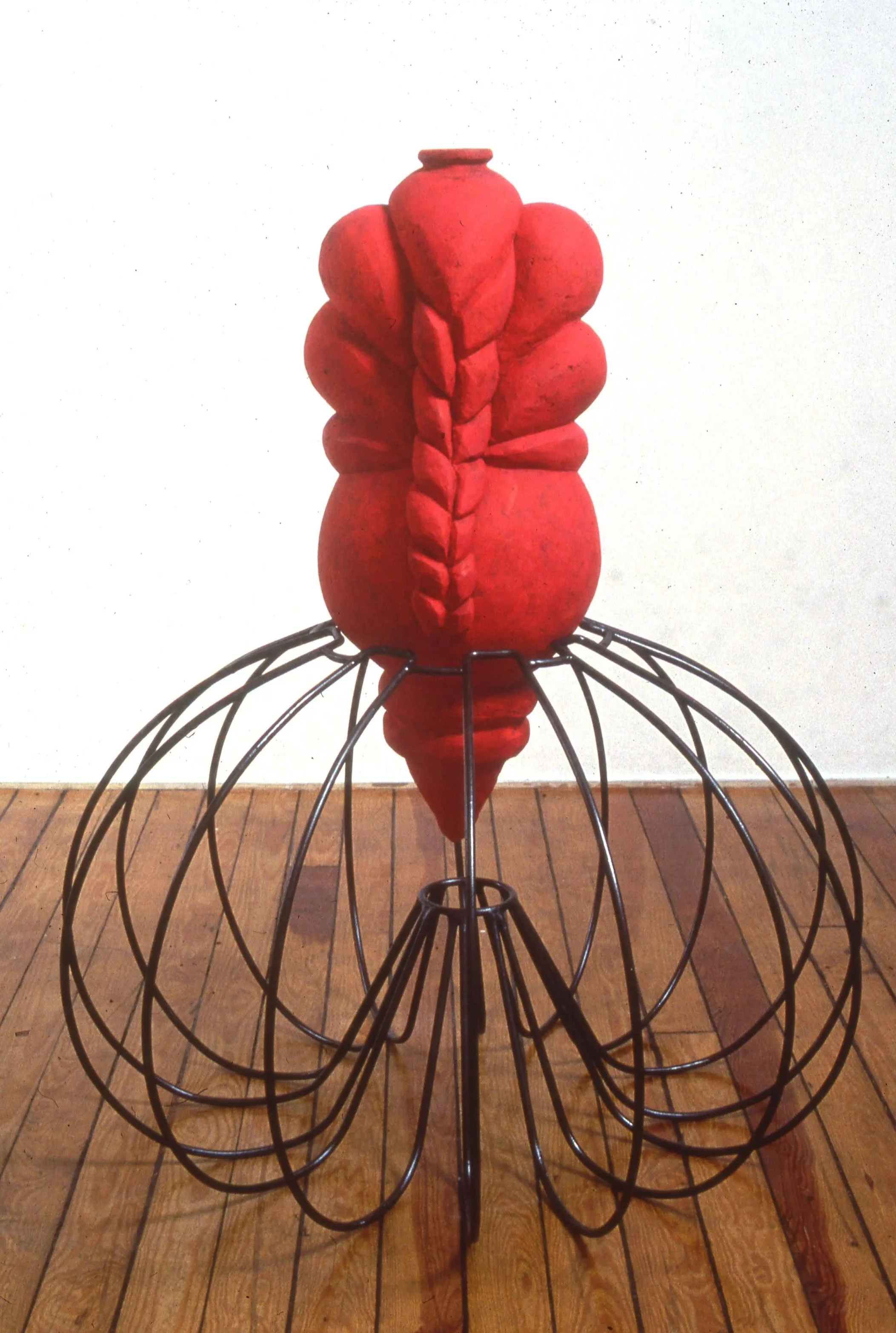 Ouraborus 1991 45 x 43 inches plaster, casein, and steel