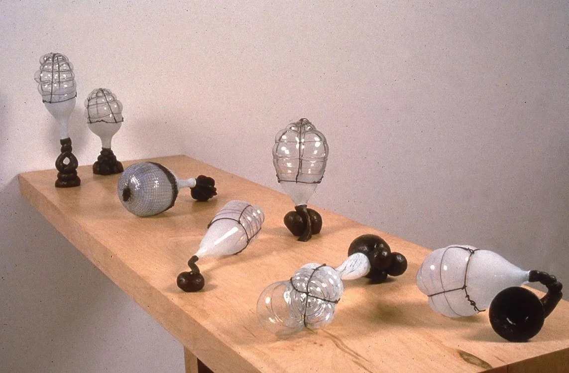 7 Aspects-Breathing 1992 10 x 80 x 23 inches glass, copper, and bronze