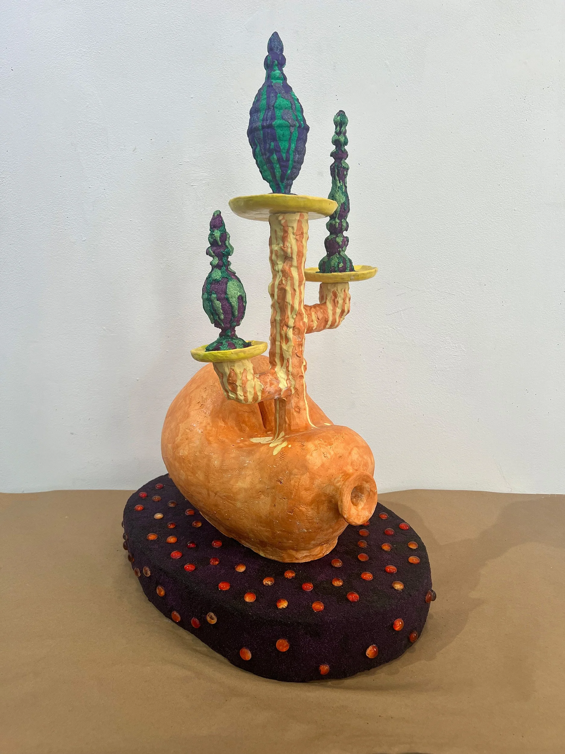 Holiday
2024 29 x 18 x 20 inches glazed ceramic, foam, sand, glitter