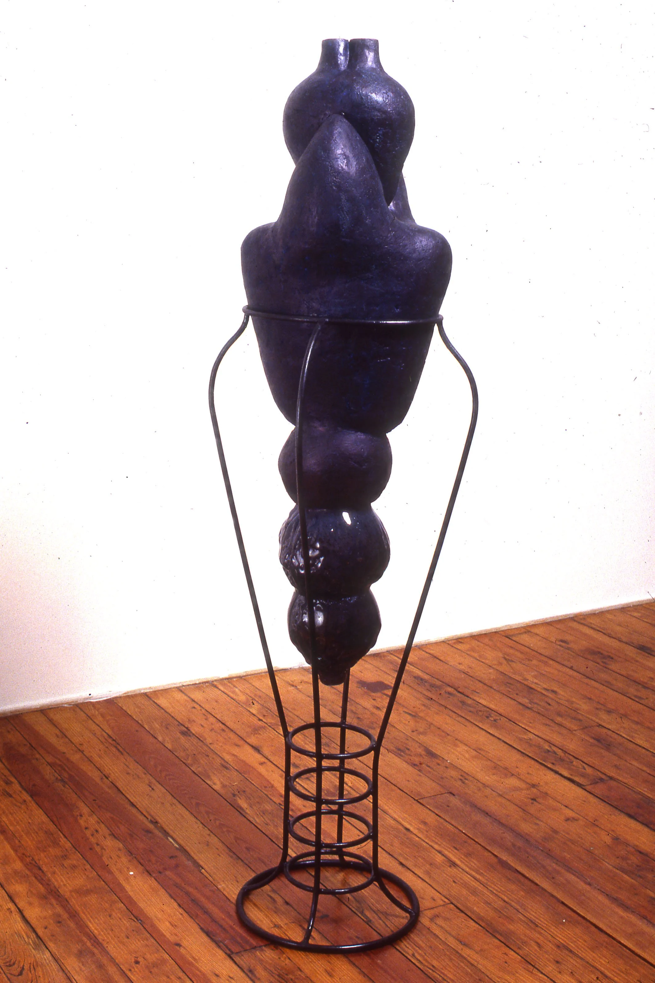 Hecate 1991 60 x 18 x 18 inches clay, glass, steel, and paint