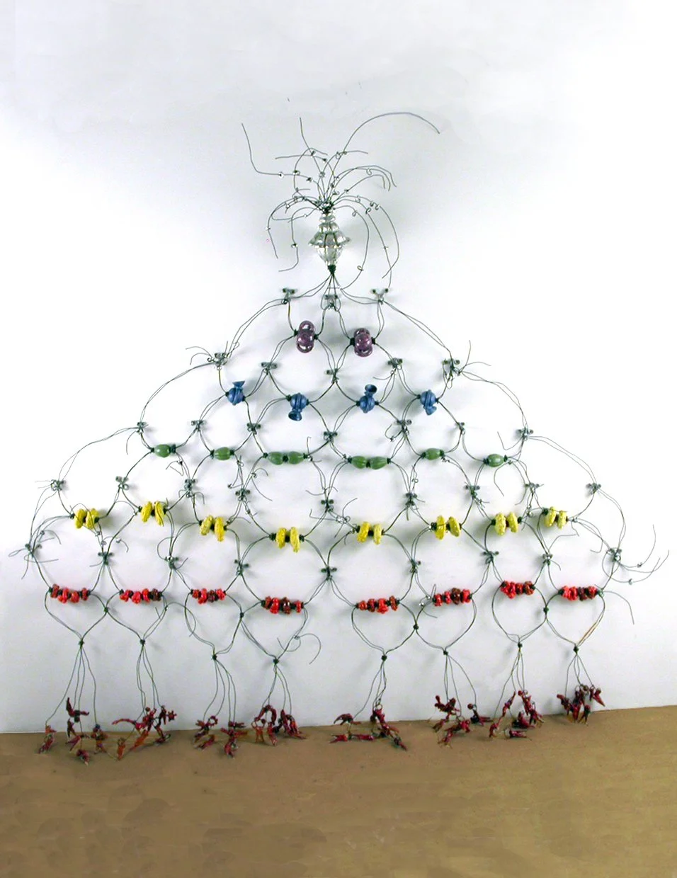 Network 2006 96 x 96 x 6 inches ceramic, wire, and mixed media