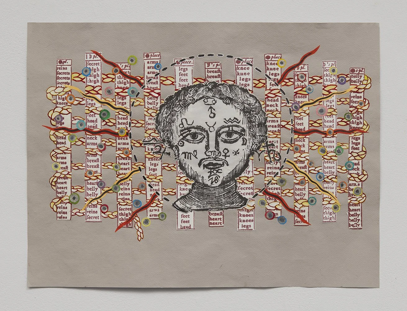 Body Language 2 2021 22 x 26 inches digital print and gouache on paper