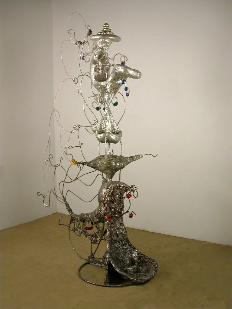 Wonder 2000 89 x 75 x 33 inches steel, plaster, clay, and silver leaf