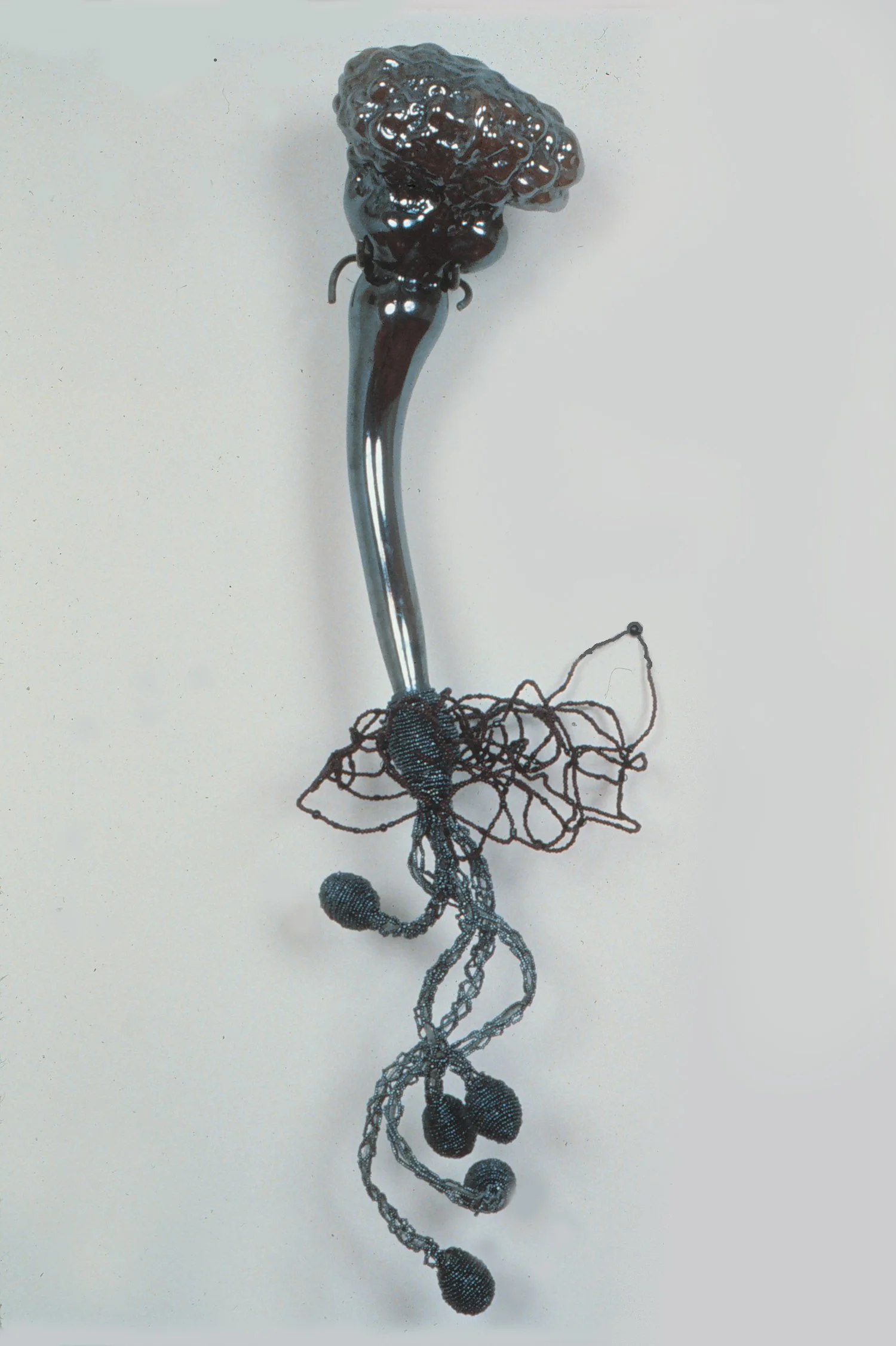 Mind over Matter 1997 39 x 13 x 10 inches glass, beads, and mixed media