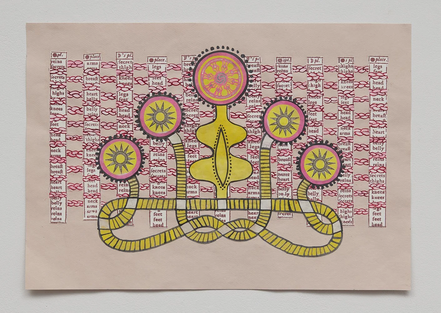 Body Language 4 2021 22 x 26 inches digital print and gouache on paper