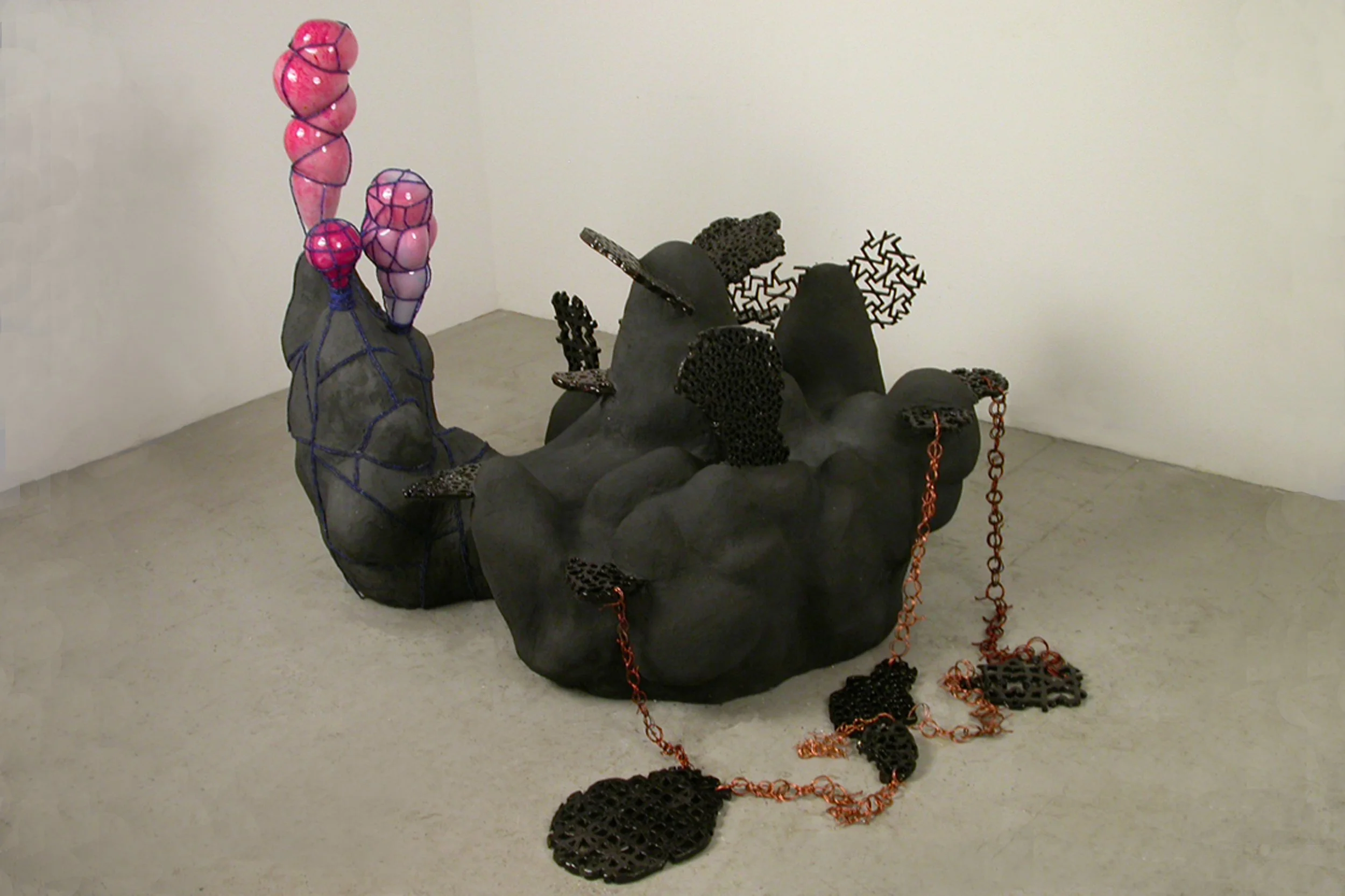 Burden
2008 45 x 60 x 44 inches concrete, glass, beads and ceramic