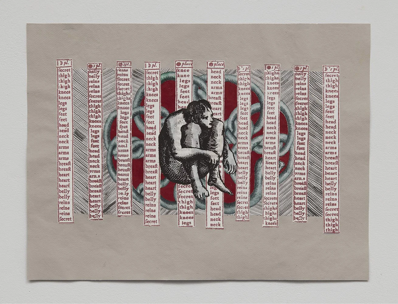 Body Language 3 2021 22 x 26 inches digital print and gouache on paper