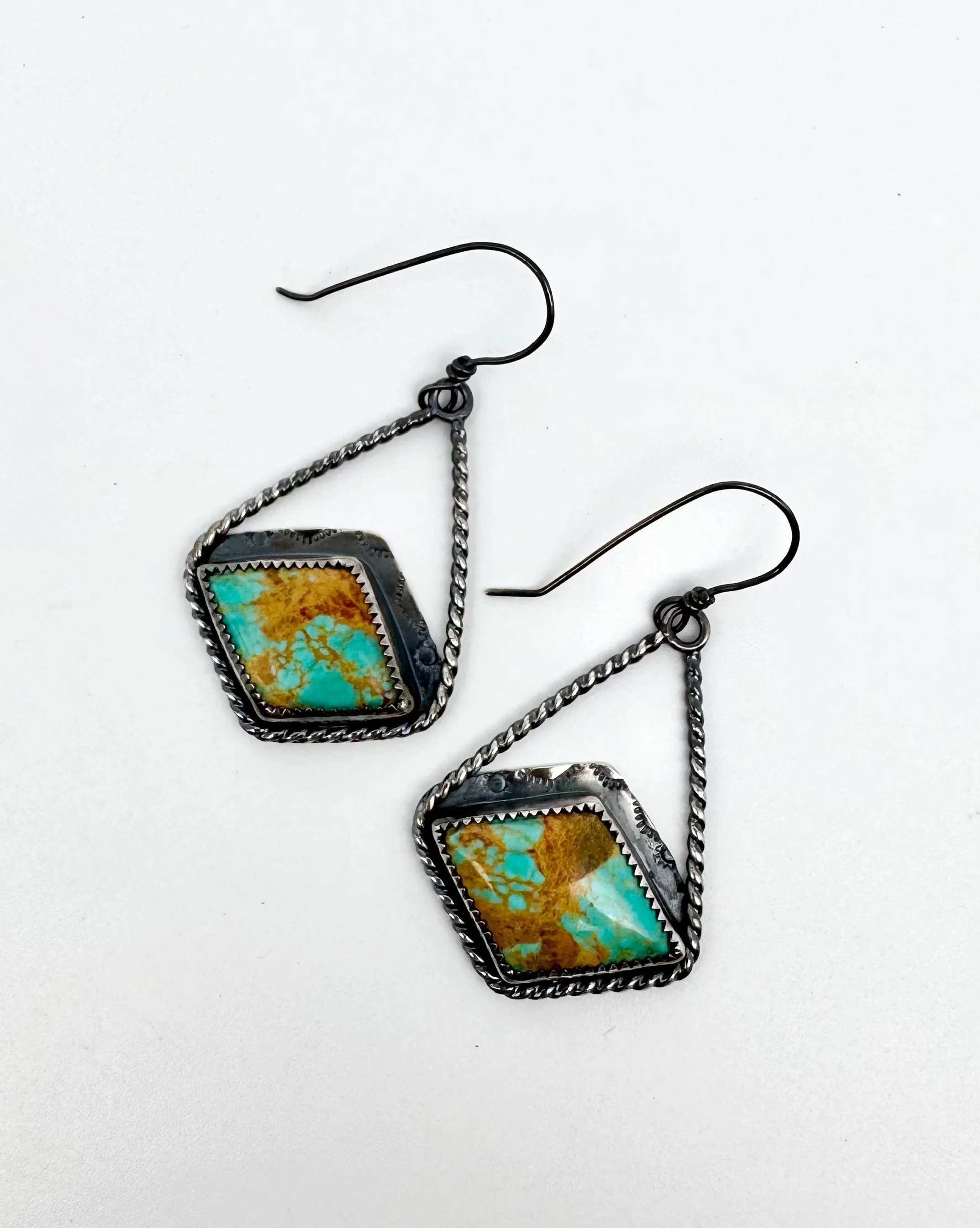 Royston Turquoise, Oxidized Sterling Silver