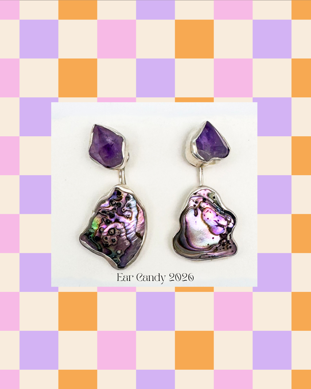 Amethyst, Abalone, Sterling Silver 