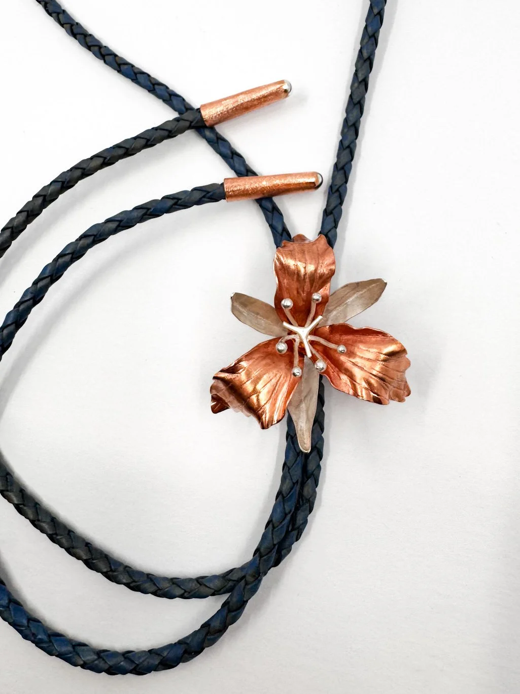 Trillium Bolo Tie - Denim