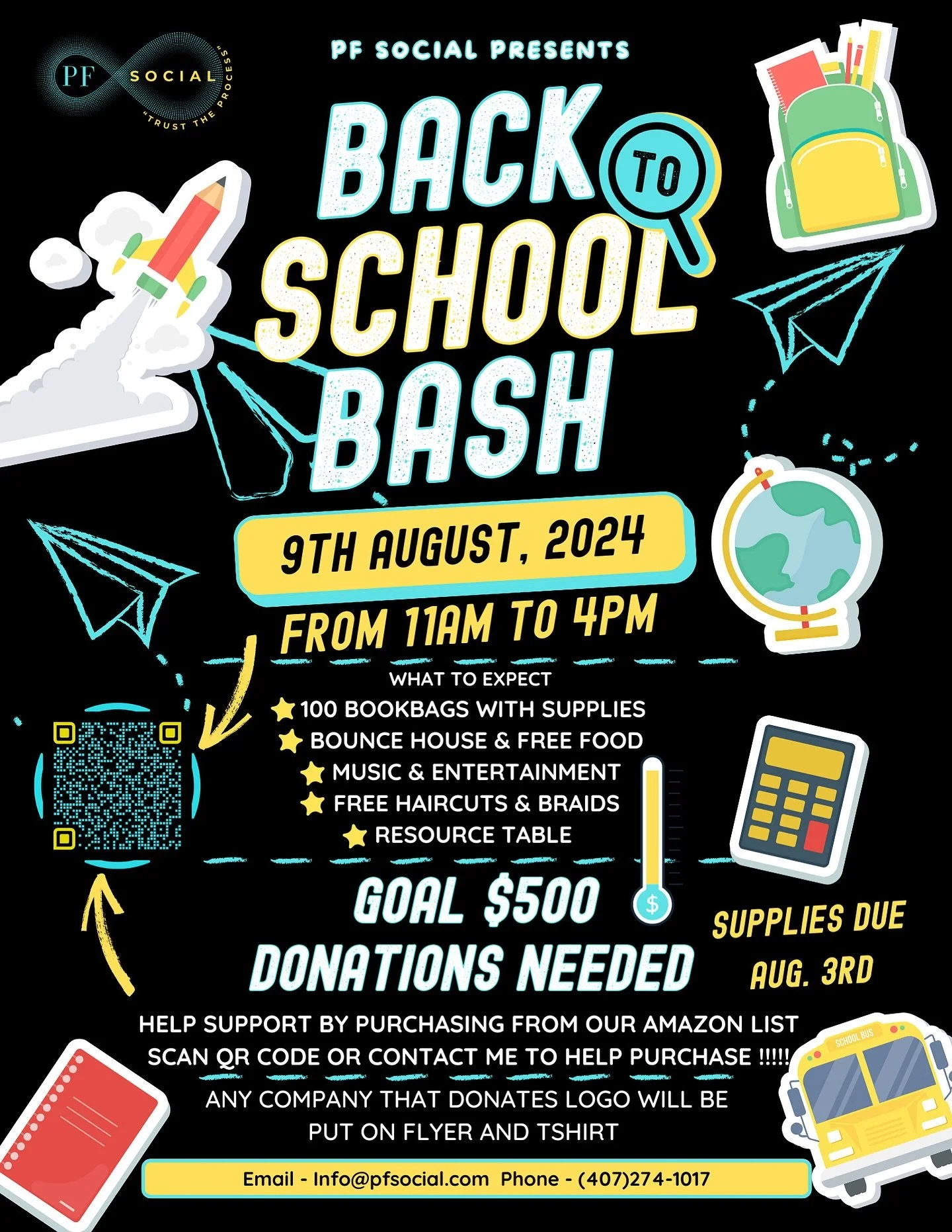 Lady&rsquo;s and gents this event is funded and ran by me and the wife if you have kids come by and  grab some supply&rsquo;s some food and a haircut need all the help possible If you can donate there&rsquo;s a QR code to buy some supplies from a wis