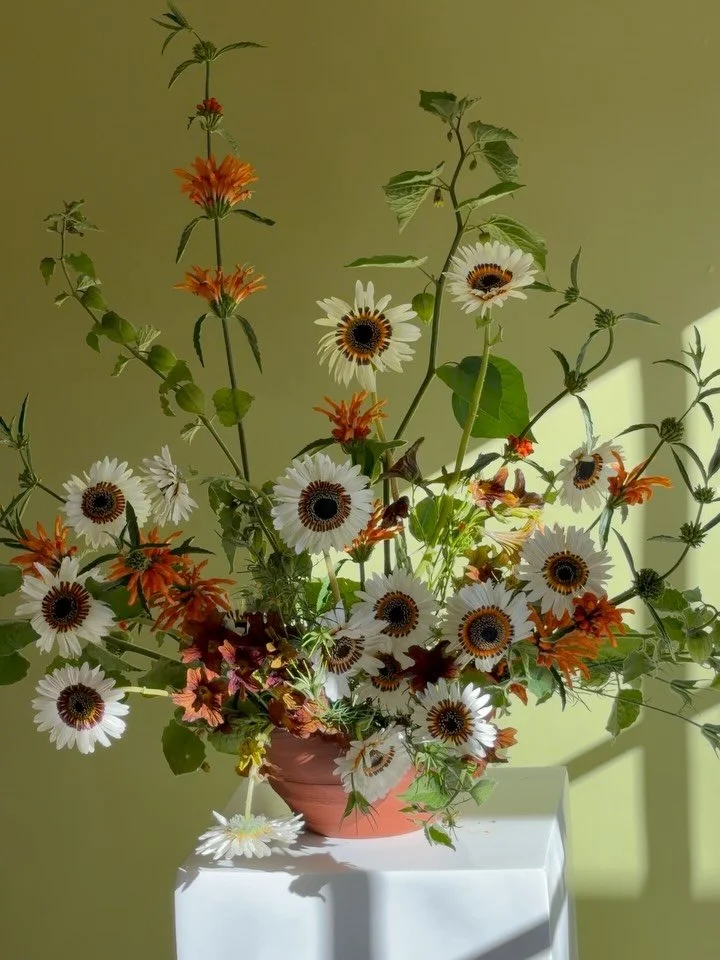 local flowers, hallelujah. 

we are so lucky to live in such a dynamic and abundant climate in San Diego and I feel so inspired to get to create beautiful pieces with homegrown stems. everything from friends and awesome folks at @greenyflowergardenfa