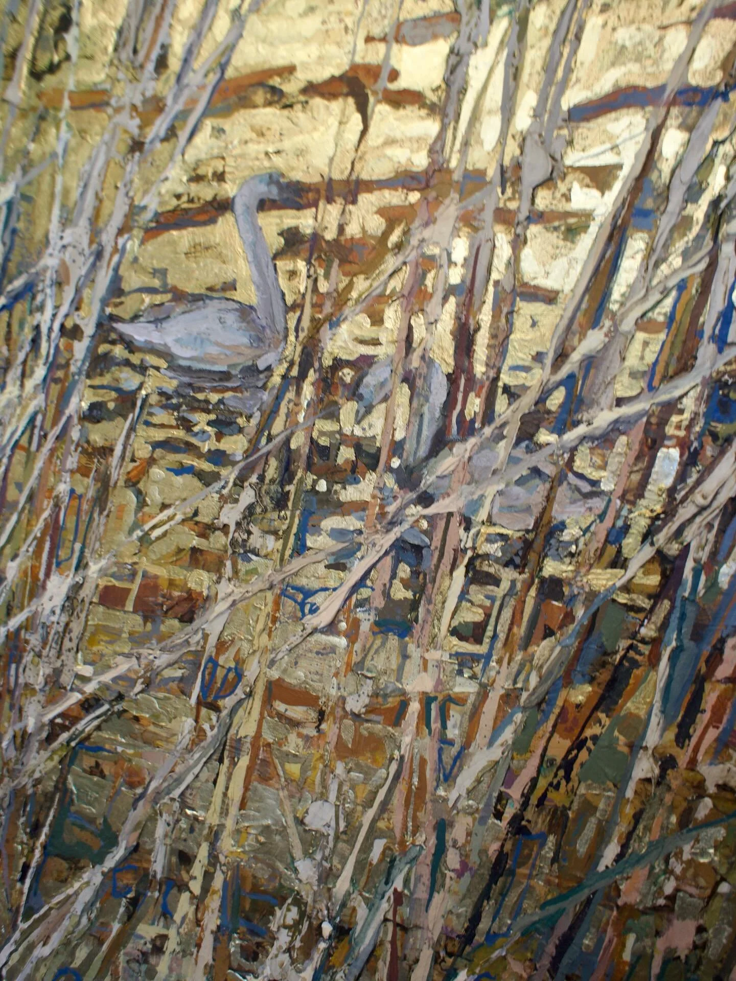 So so so so delighted to hear that this painting has just sold @saltaireartgallery 🥳 It never gets any less exciting when a picture goes to a new home.

#goldleafart #originalart #swans #painting #impastopainting #gallery #🥳