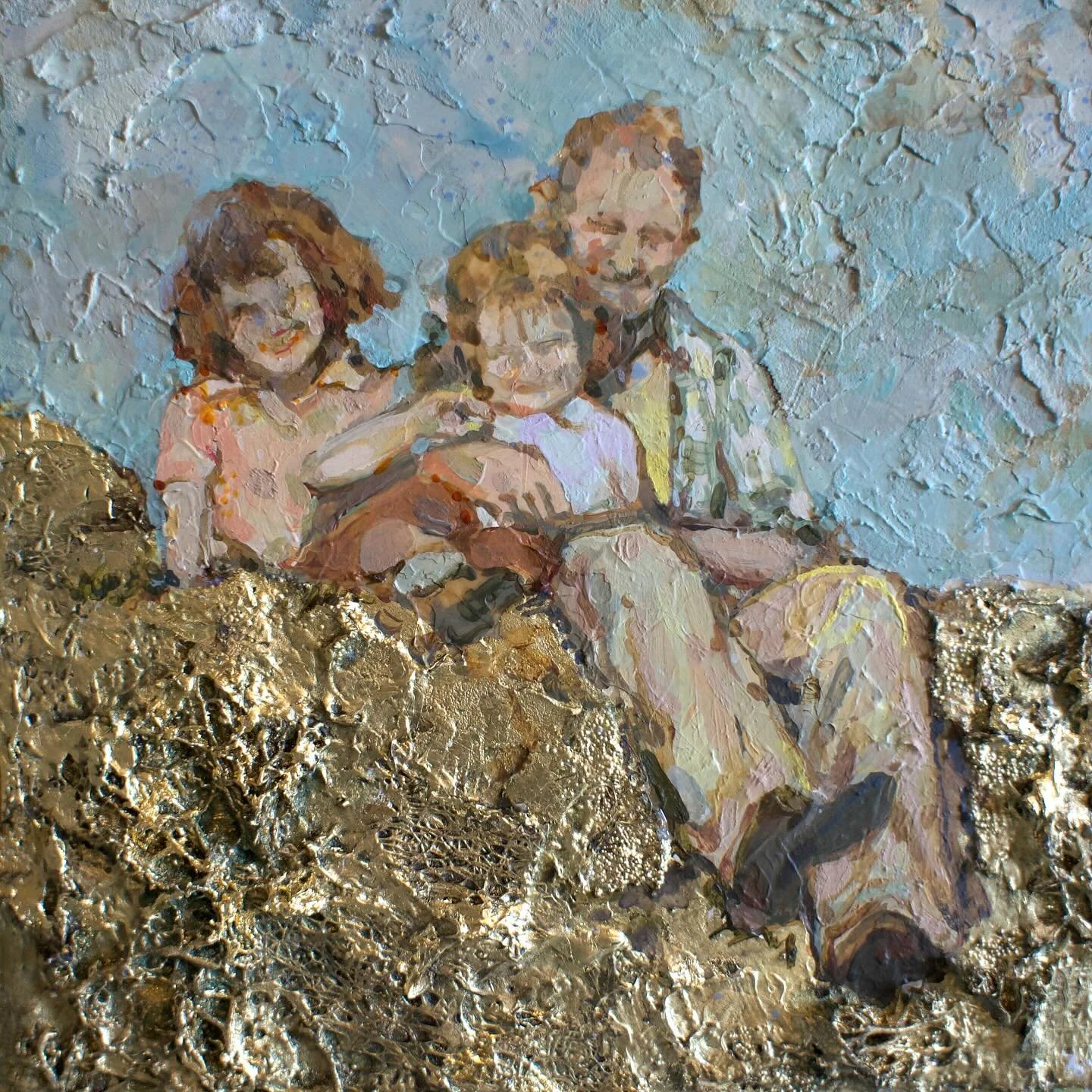20cm x 20cm commission from an old family photo. I have a huge soft spot for the blurry, indefinite likenesses in vintage photographs. Soft around the edges, with features that seem to melt into indistinctness as soon as you think you have caught a g