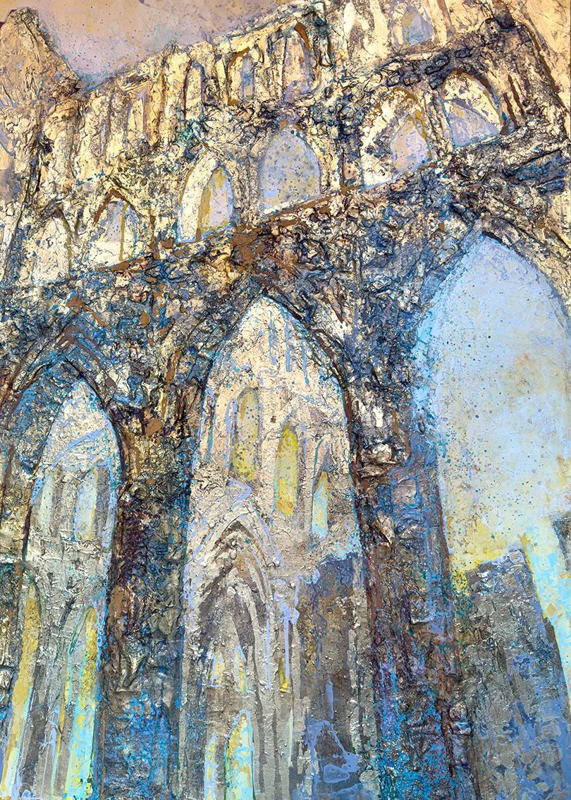 'Rievaulx'
Acrylic, Mixed Media, Gold Leaf
140cm x 100cm
2025
