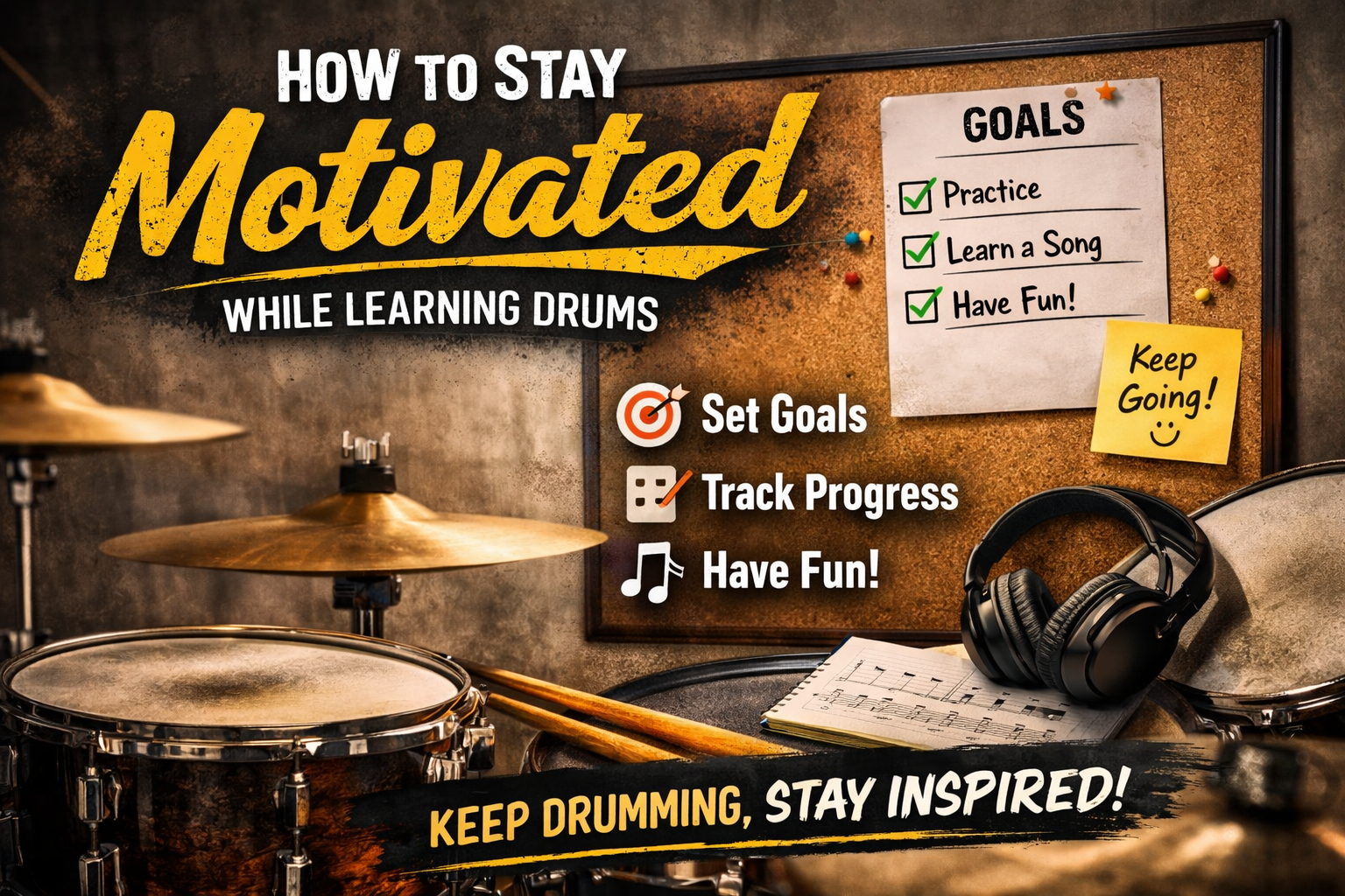 How to Stay Motivated While Learning Drums