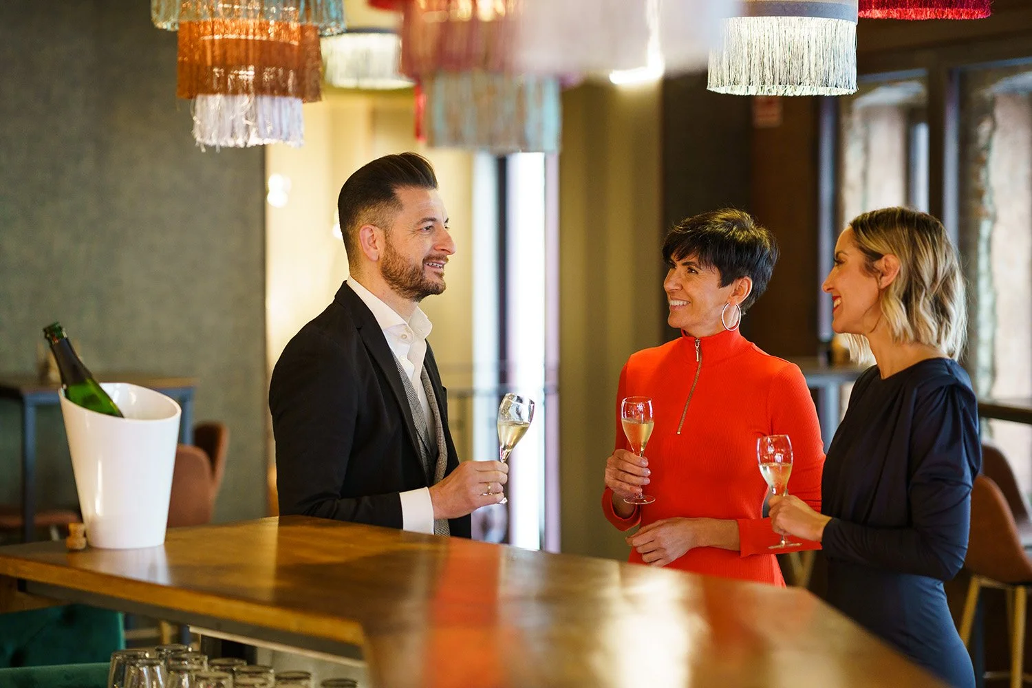 Luxury hospitality and champagne reception