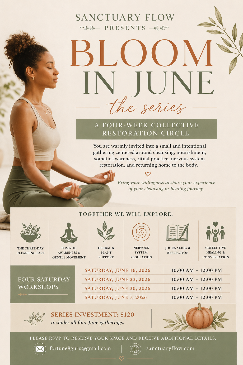 Sanctuary Flow Spring Workshop : Bloom In June/ The 4 Week Series