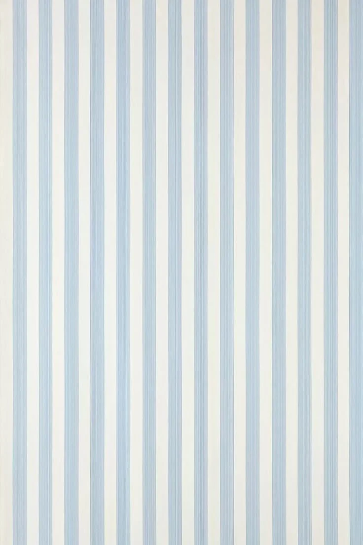 Vertical blue and white striped wallpaper